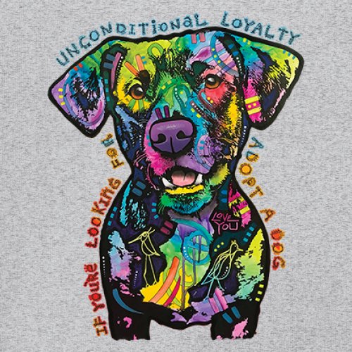 Bedingungslose Loyalität T-Shirt Adopt a Dog Dean Russo Welpe Herren Tee - Bild 11 von 113