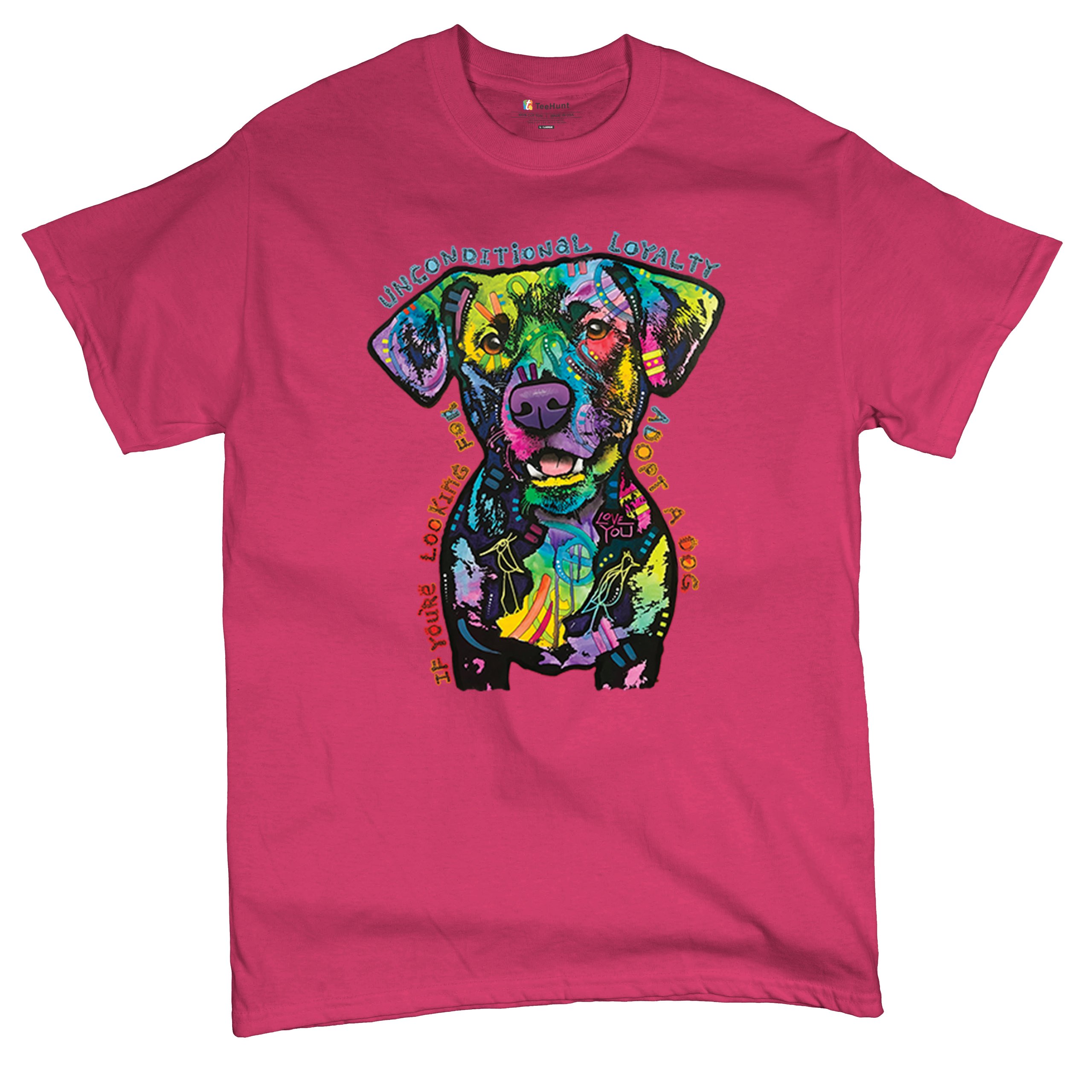 Bedingungslose Loyalität T-Shirt Adopt a Dog Dean Russo Welpe Herren Tee - Bild 27 von 113