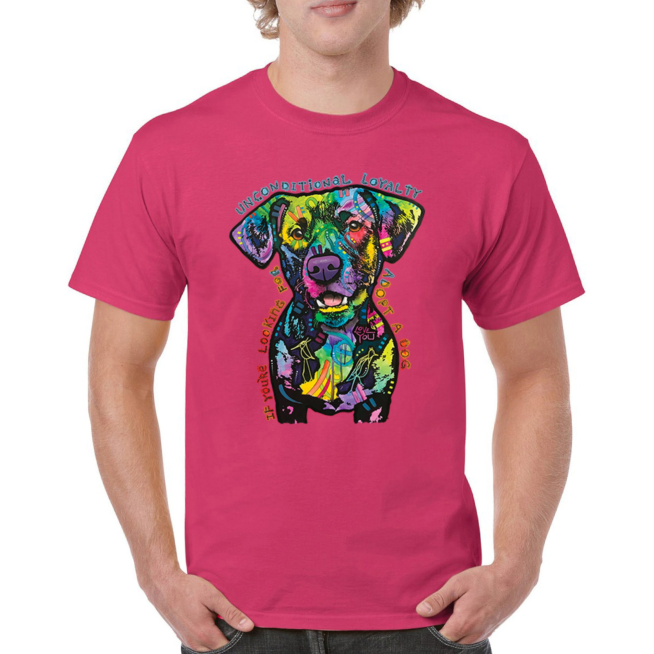 Bedingungslose Loyalität T-Shirt Adopt a Dog Dean Russo Welpe Herren Tee - Bild 23 von 113
