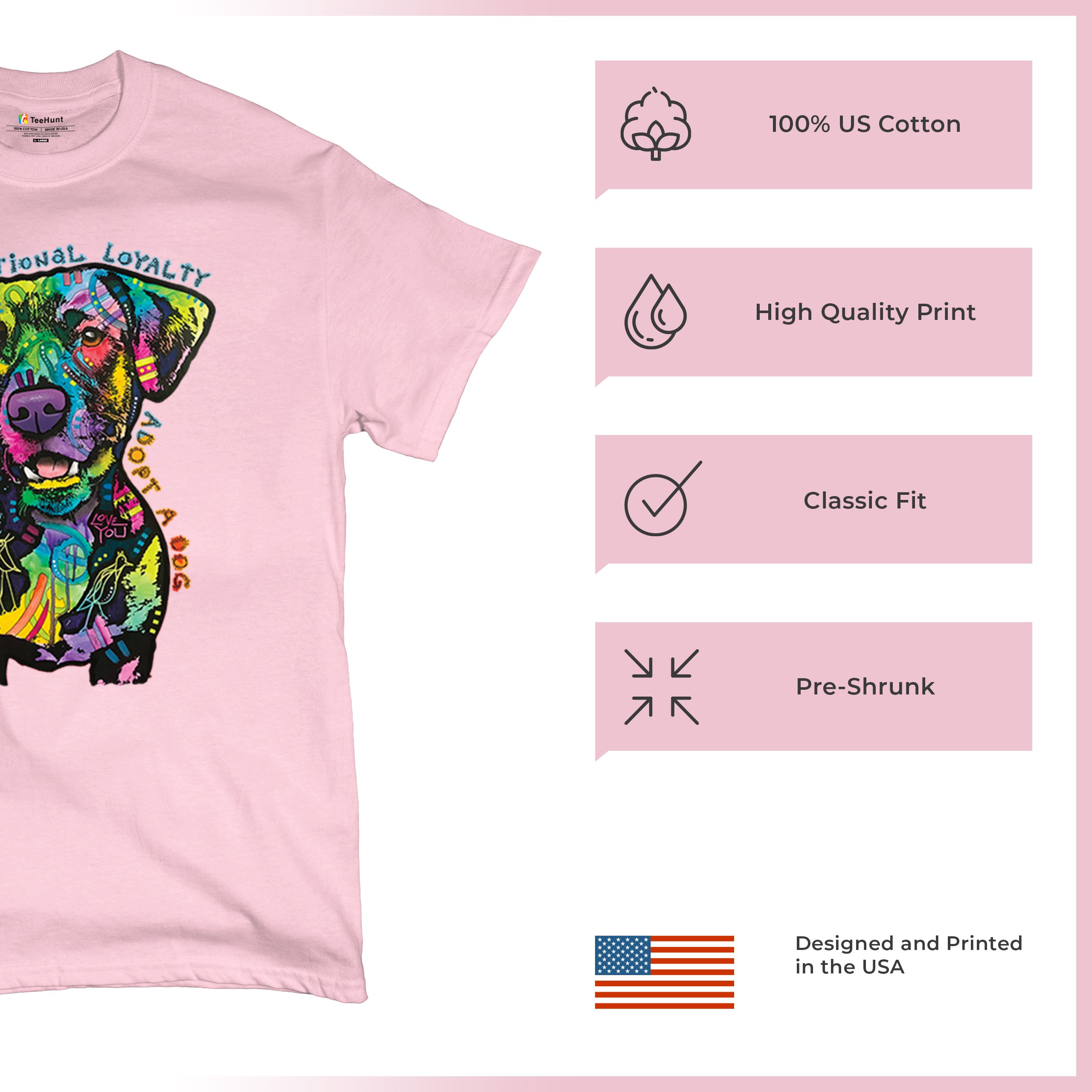 Bedingungslose Loyalität T-Shirt Adopt a Dog Dean Russo Welpe Herren Tee - Bild 91 von 113