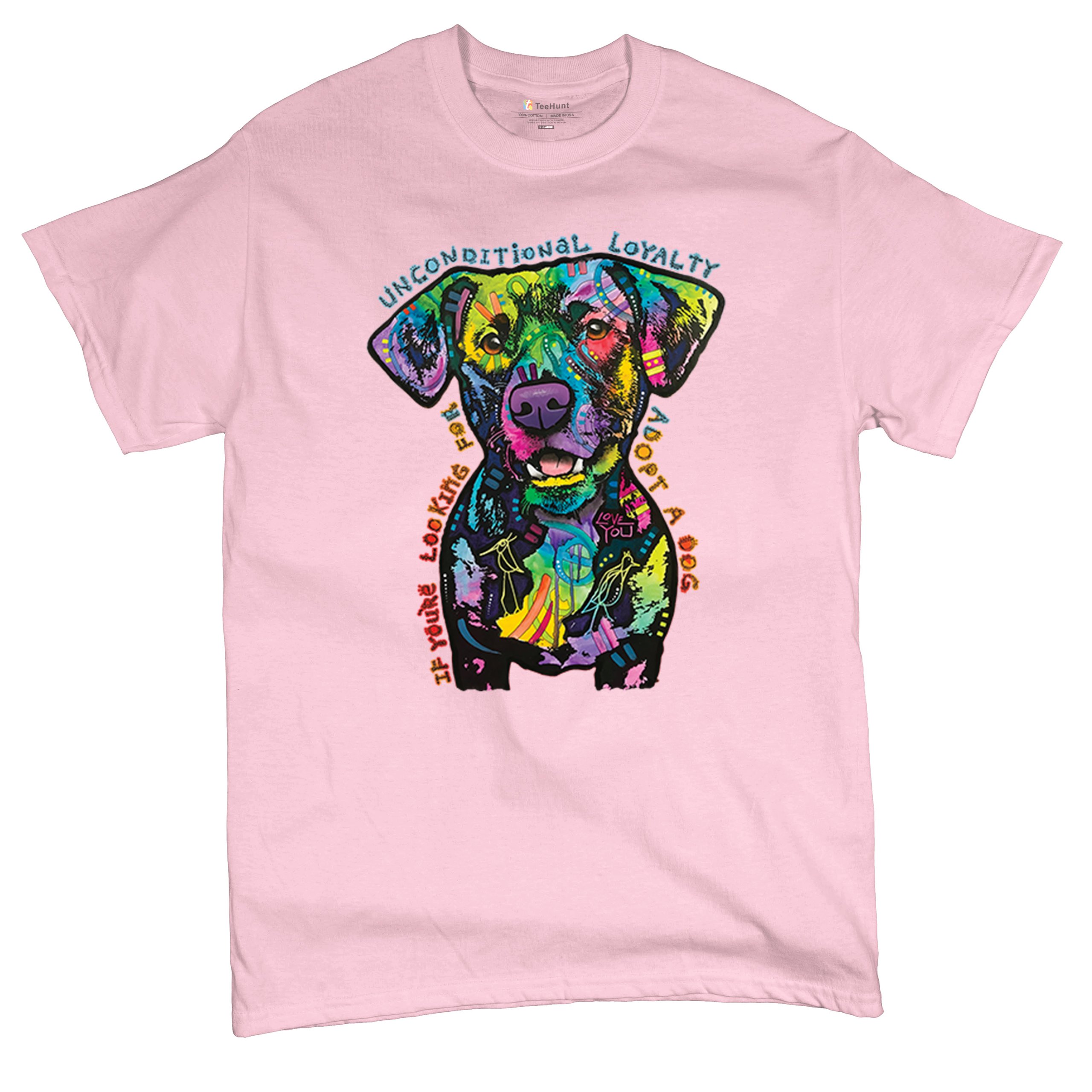 Bedingungslose Loyalität T-Shirt Adopt a Dog Dean Russo Welpe Herren Tee - Bild 90 von 113
