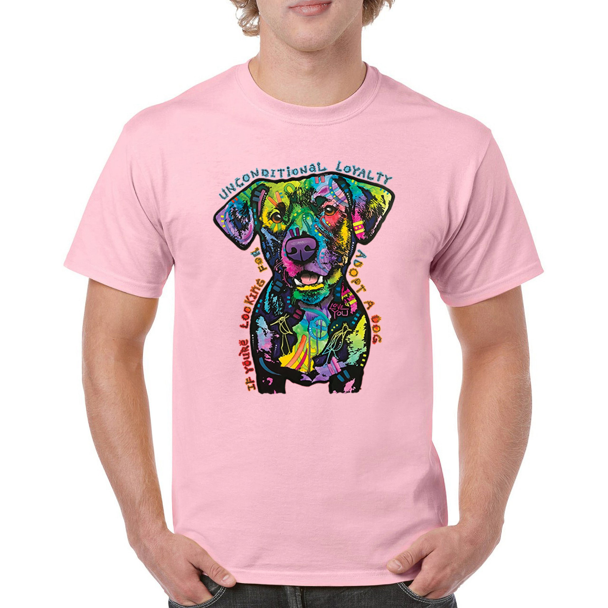 Bedingungslose Loyalität T-Shirt Adopt a Dog Dean Russo Welpe Herren Tee - Bild 86 von 113