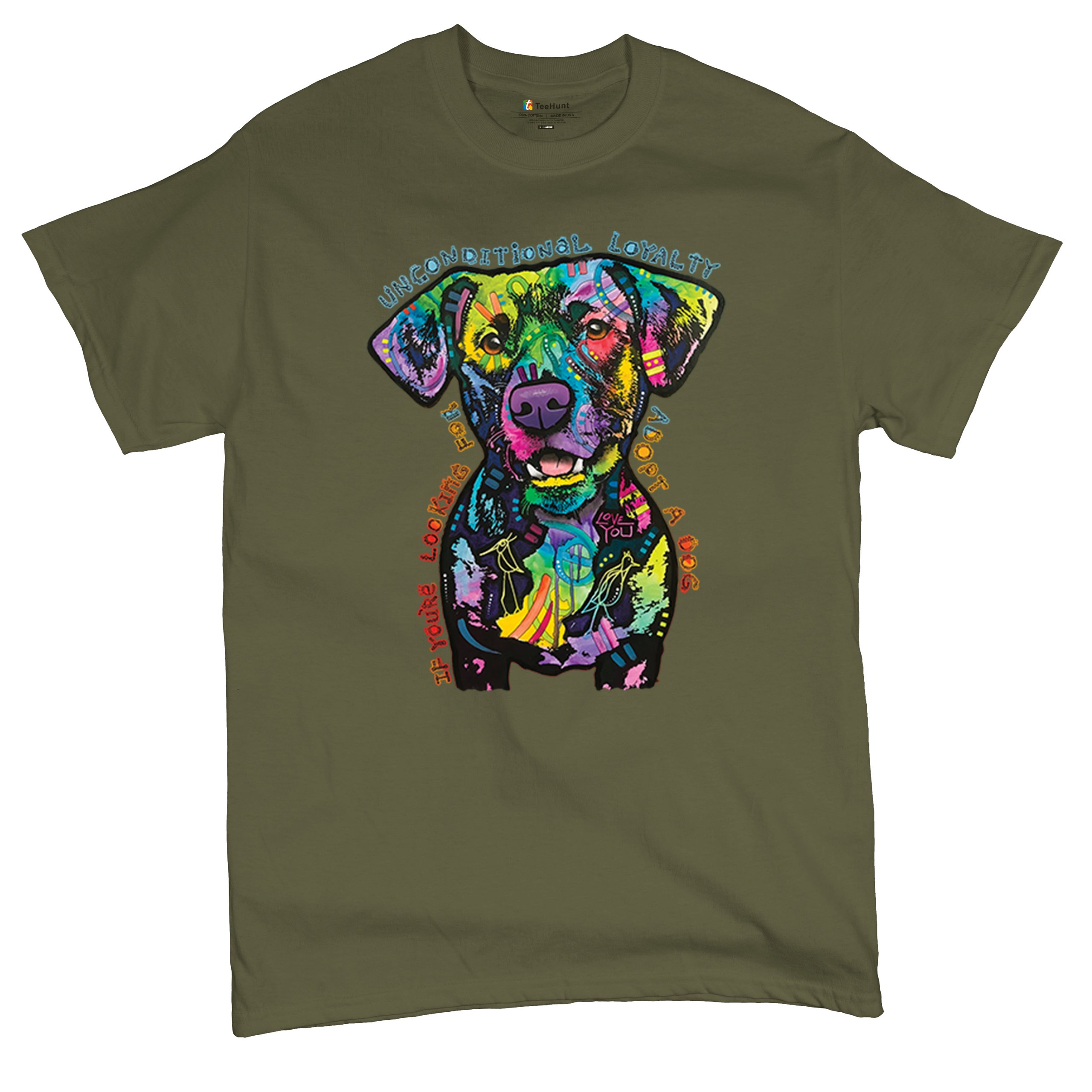 Bedingungslose Loyalität T-Shirt Adopt a Dog Dean Russo Welpe Herren Tee - Bild 97 von 113