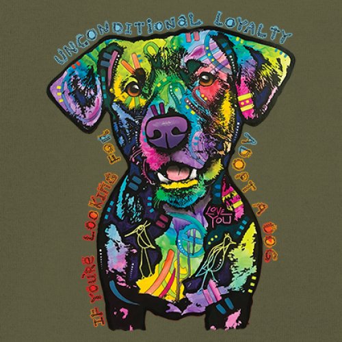 Bedingungslose Loyalität T-Shirt Adopt a Dog Dean Russo Welpe Herren Tee - Bild 95 von 113