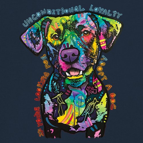Bedingungslose Loyalität T-Shirt Adopt a Dog Dean Russo Welpe Herren Tee - Bild 53 von 113