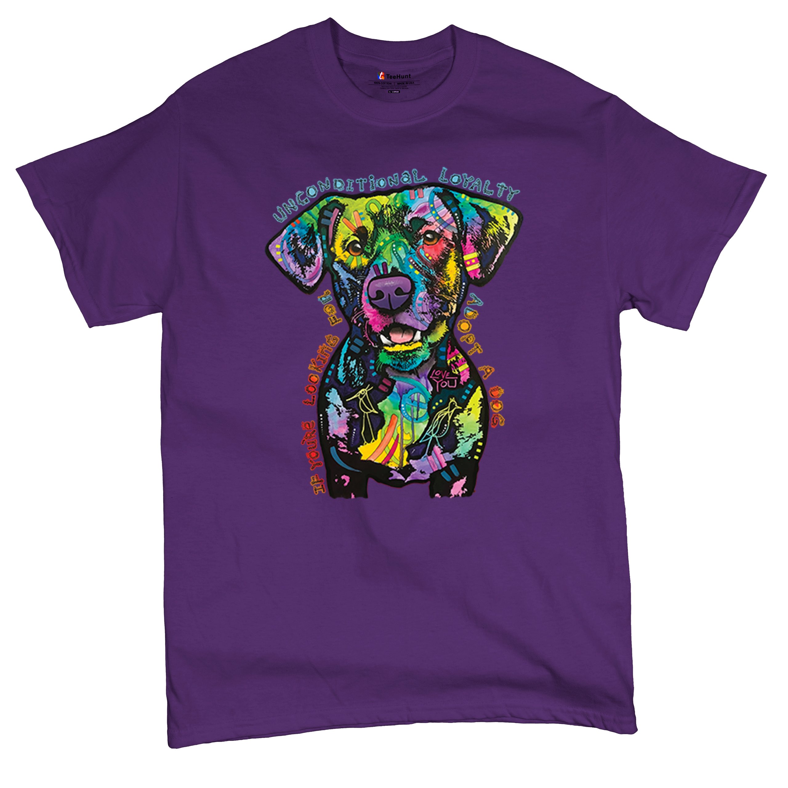 Bedingungslose Loyalität T-Shirt Adopt a Dog Dean Russo Welpe Herren Tee - Bild 34 von 113