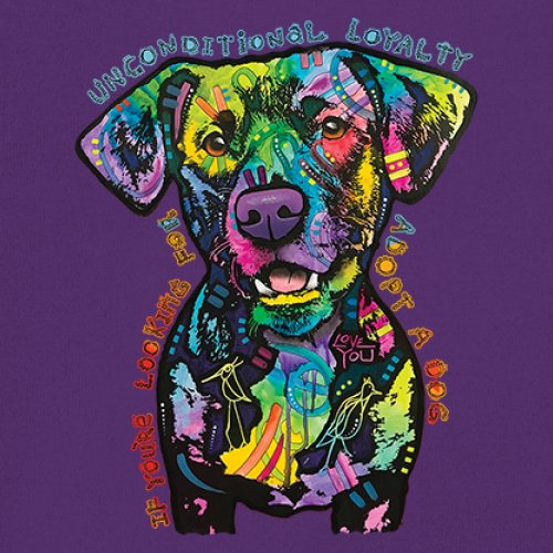 Bedingungslose Loyalität T-Shirt Adopt a Dog Dean Russo Welpe Herren Tee - Bild 32 von 113