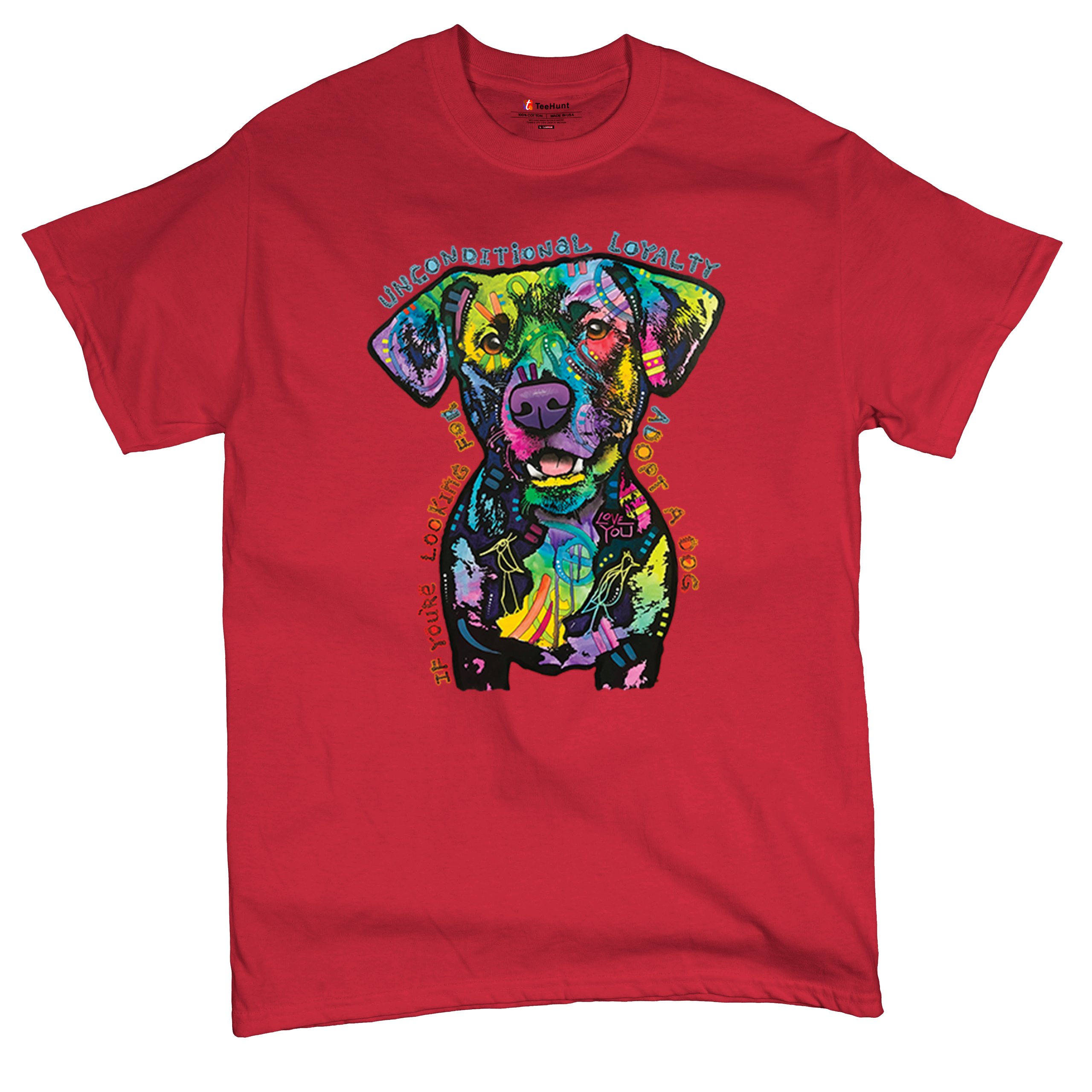 Bedingungslose Loyalität T-Shirt Adopt a Dog Dean Russo Welpe Herren Tee - Bild 41 von 113