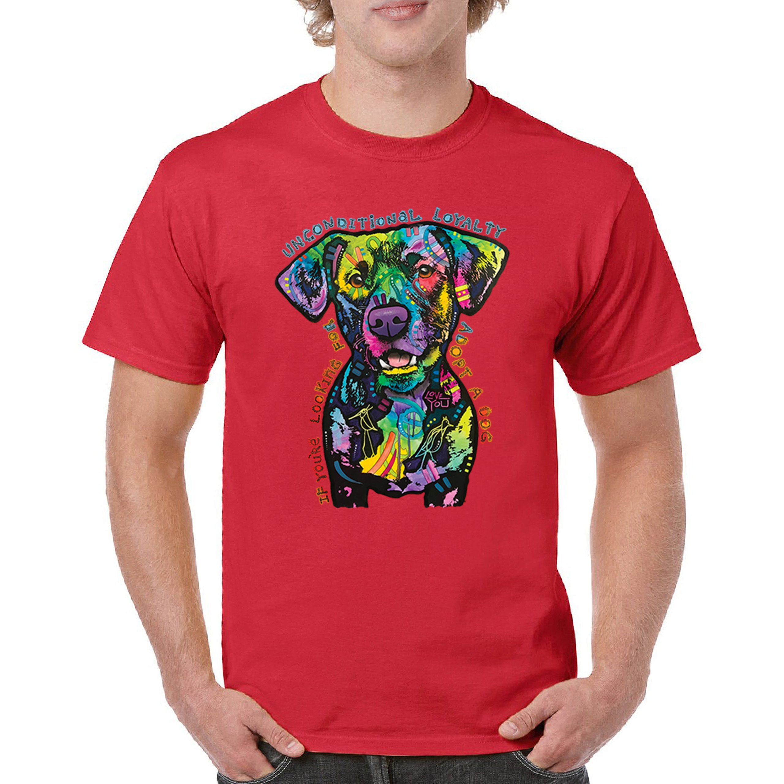 Bedingungslose Loyalität T-Shirt Adopt a Dog Dean Russo Welpe Herren Tee - Bild 37 von 113