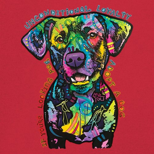 Bedingungslose Loyalität T-Shirt Adopt a Dog Dean Russo Welpe Herren Tee - Bild 39 von 113