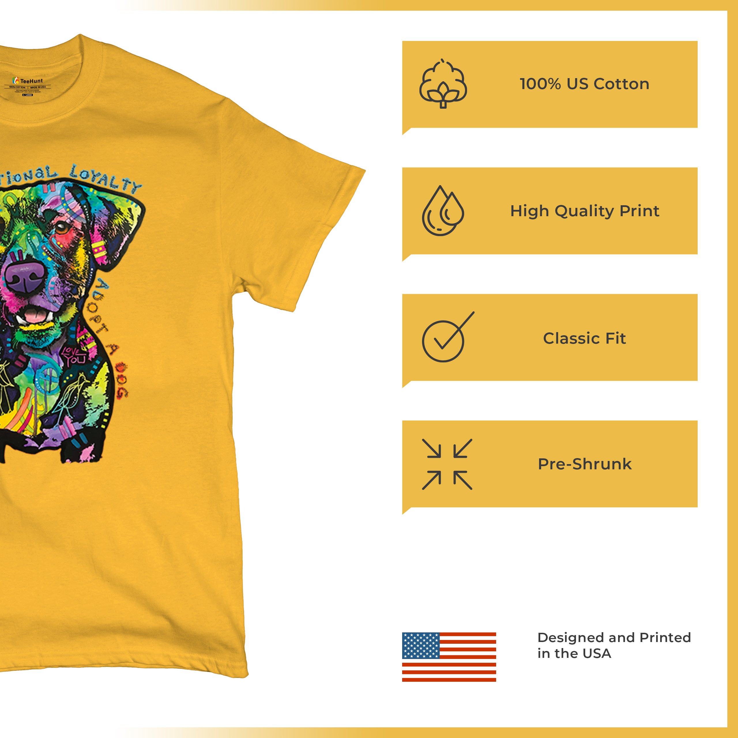 Bedingungslose Loyalität T-Shirt Adopt a Dog Dean Russo Welpe Herren Tee - Bild 112 von 113