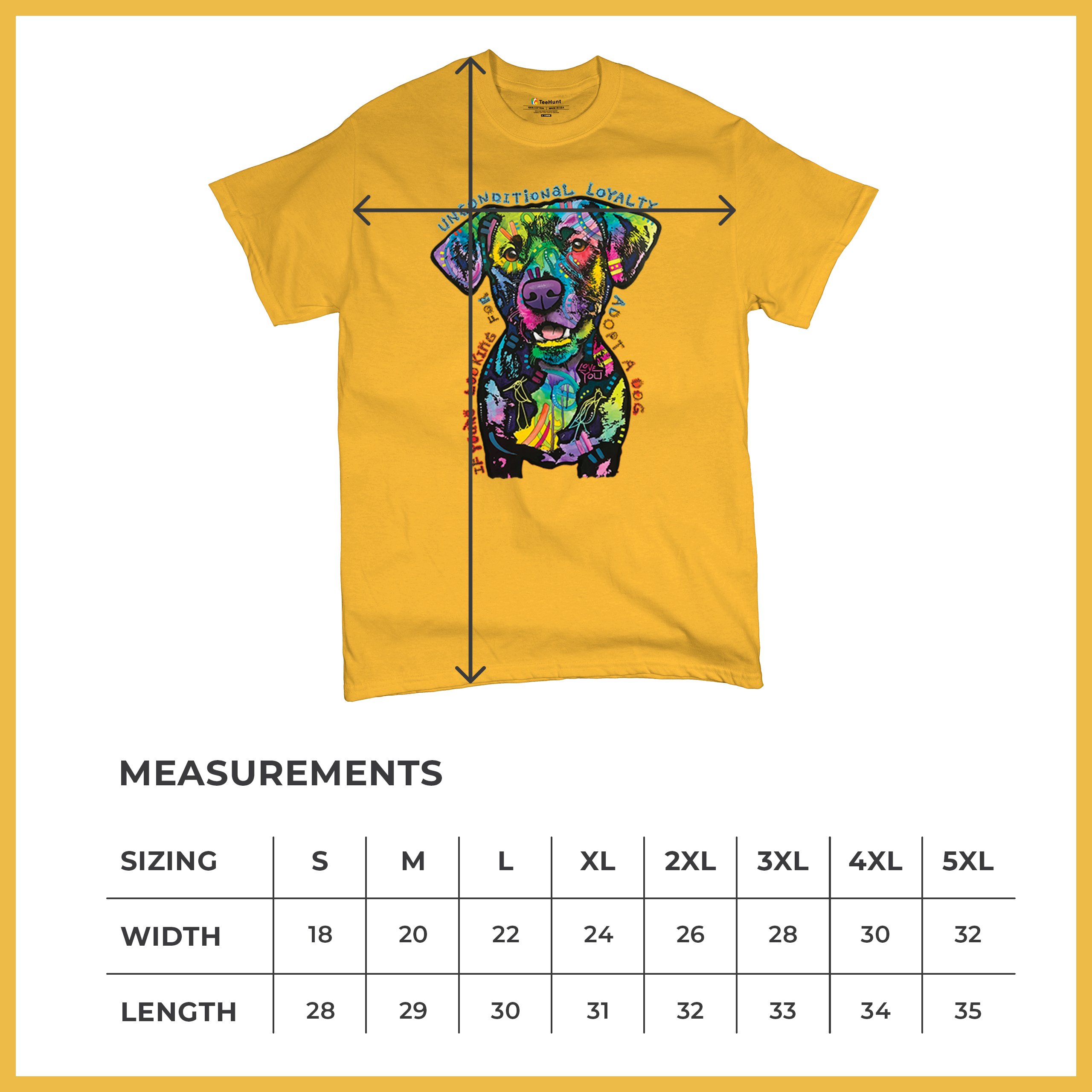 Bedingungslose Loyalität T-Shirt Adopt a Dog Dean Russo Welpe Herren Tee - Bild 113 von 113