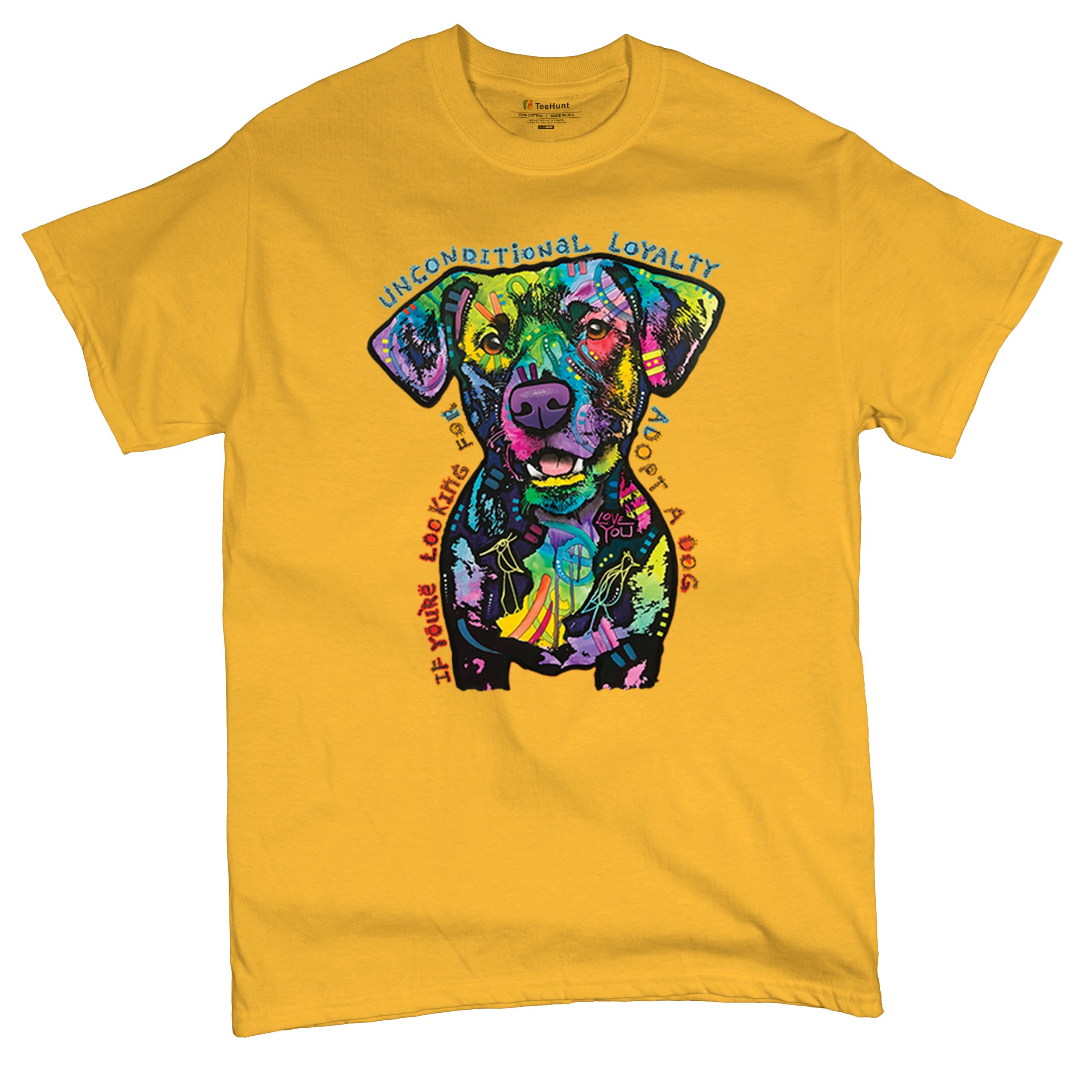 Bedingungslose Loyalität T-Shirt Adopt a Dog Dean Russo Welpe Herren Tee - Bild 111 von 113