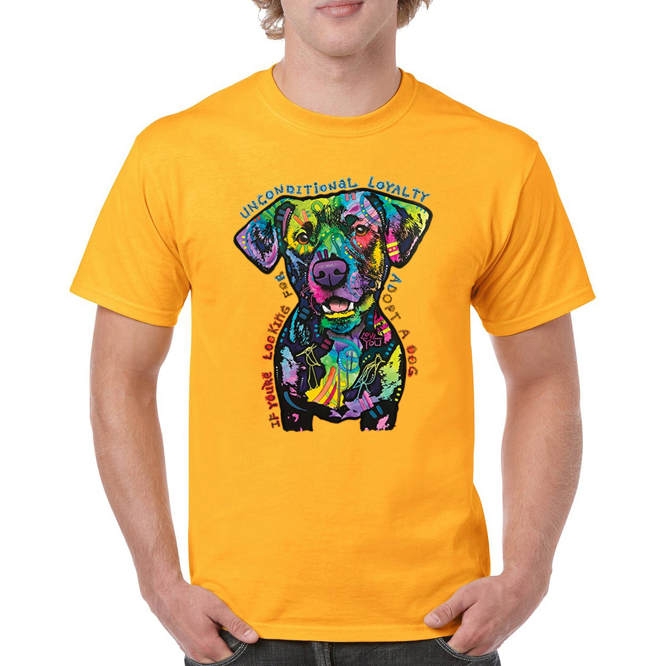 Bedingungslose Loyalität T-Shirt Adopt a Dog Dean Russo Welpe Herren Tee - Bild 107 von 113