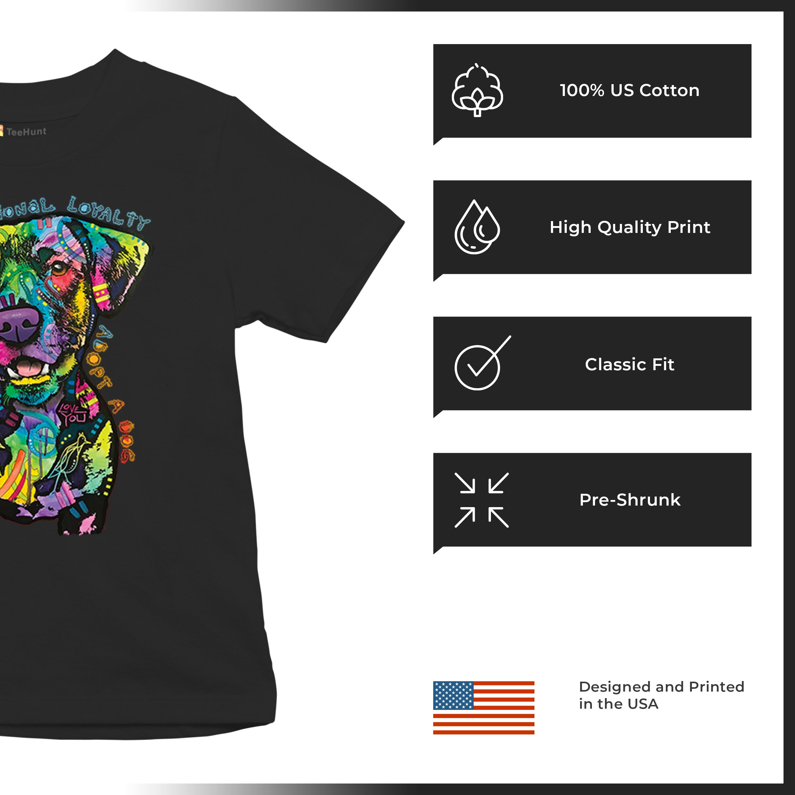 Unconditional Loyalty Youth T-shirt Adopt a Dog Dean Russo Puppy Kids - Picture 7 of 50
