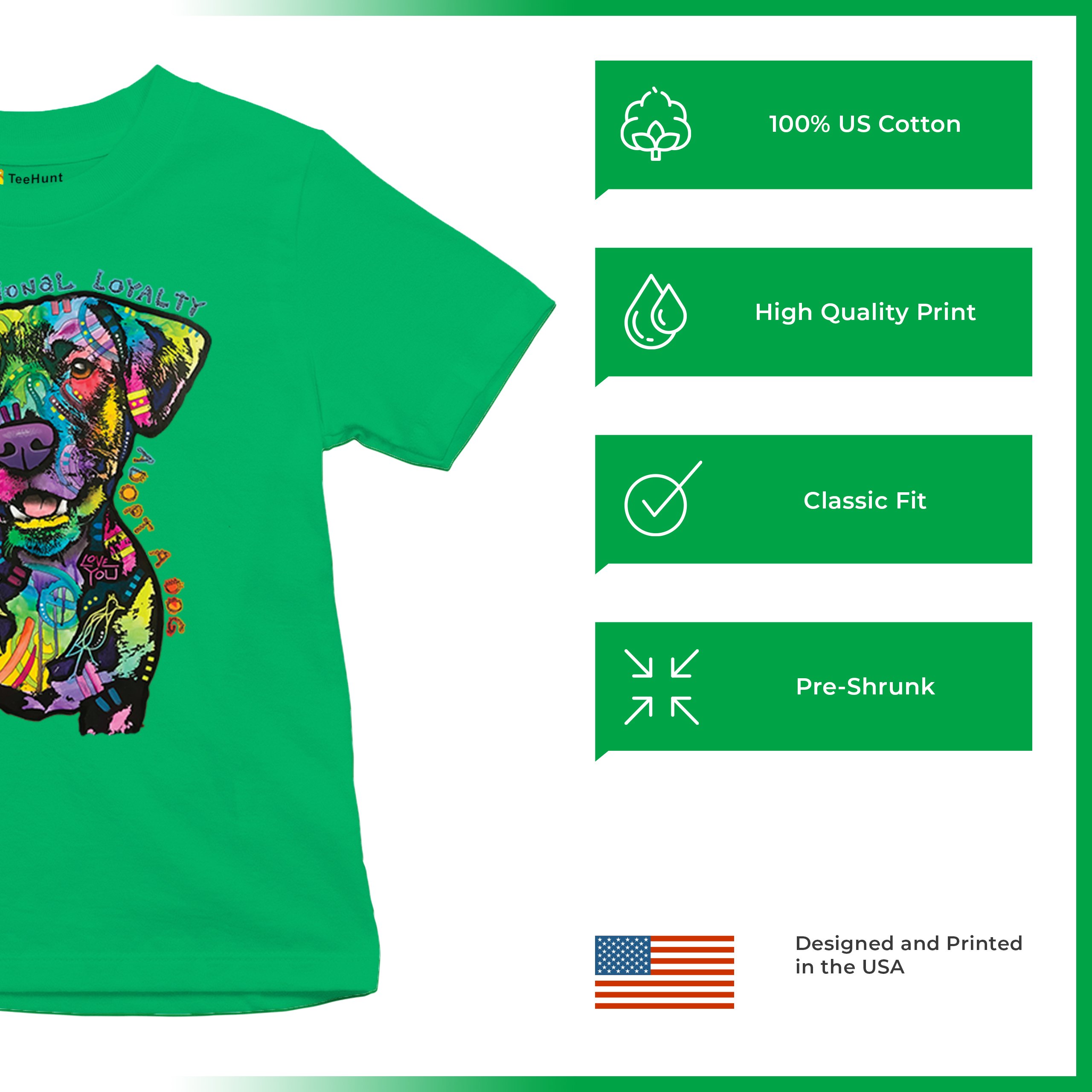 Unconditional Loyalty Youth T-shirt Adopt a Dog Dean Russo Puppy Kids - Picture 35 of 50