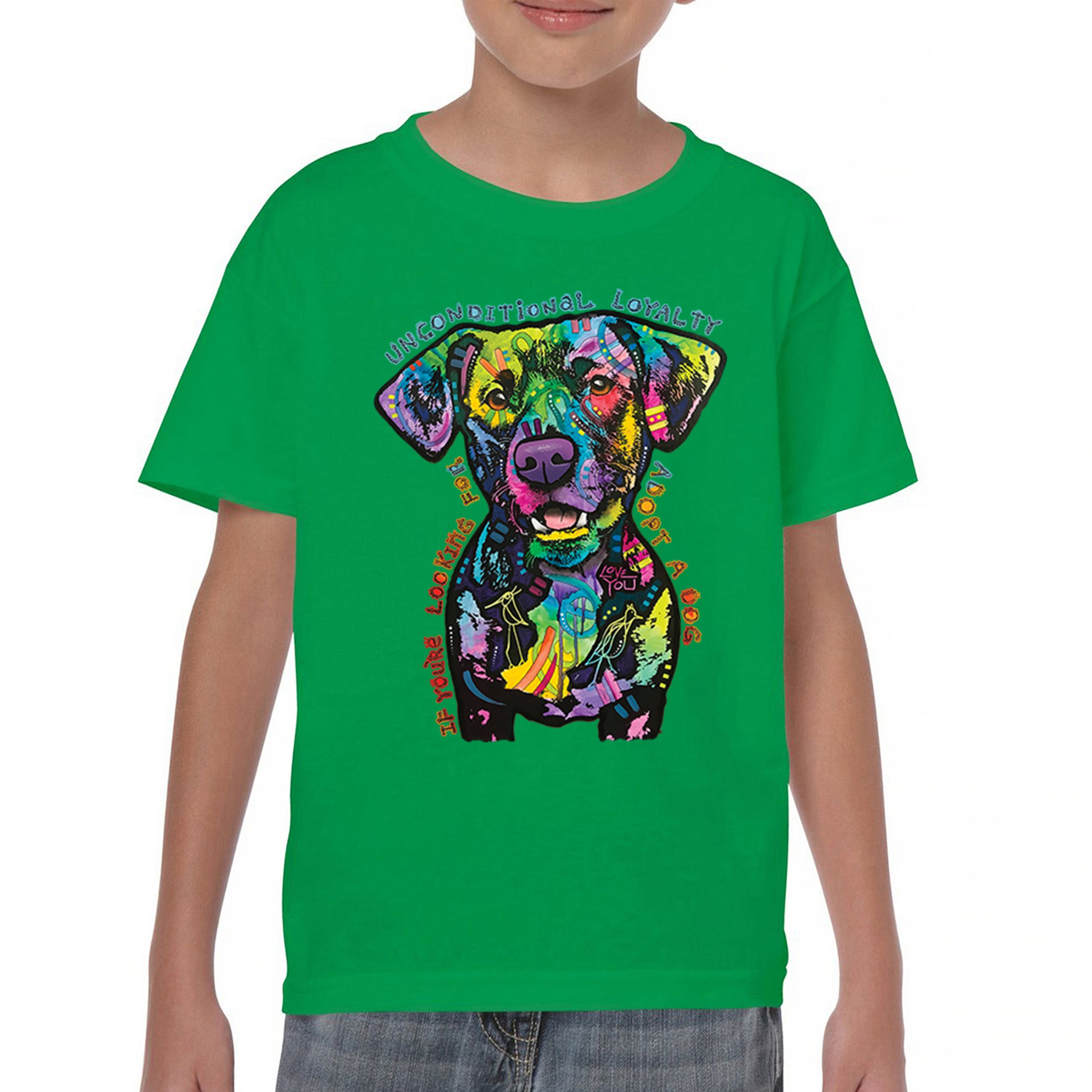 Unconditional Loyalty Youth T-shirt Adopt a Dog Dean Russo Puppy Kids - Picture 30 of 50