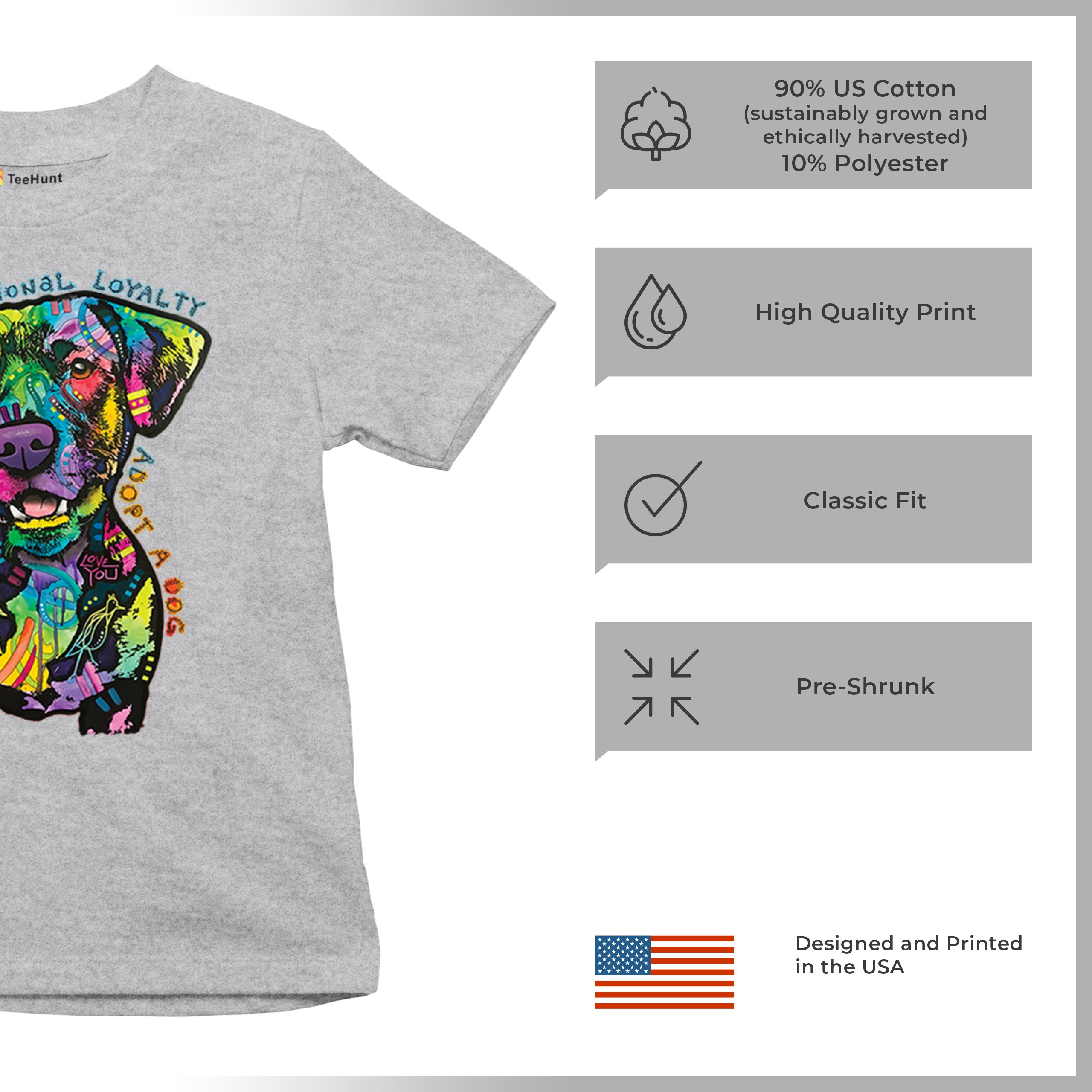 Unconditional Loyalty Youth T-shirt Adopt a Dog Dean Russo Puppy Kids - Picture 14 of 50