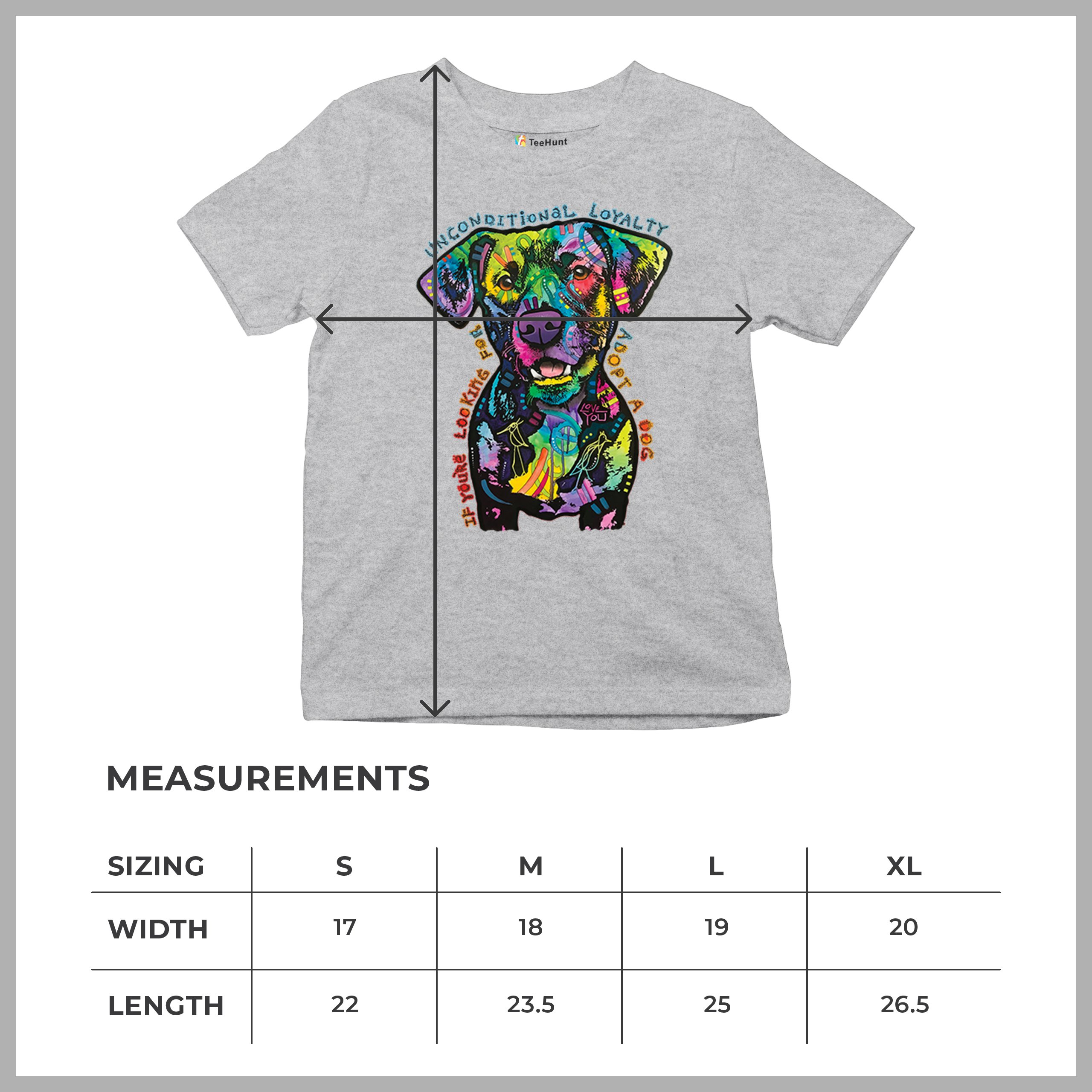 Unconditional Loyalty Youth T-shirt Adopt a Dog Dean Russo Puppy Kids - Picture 15 of 50