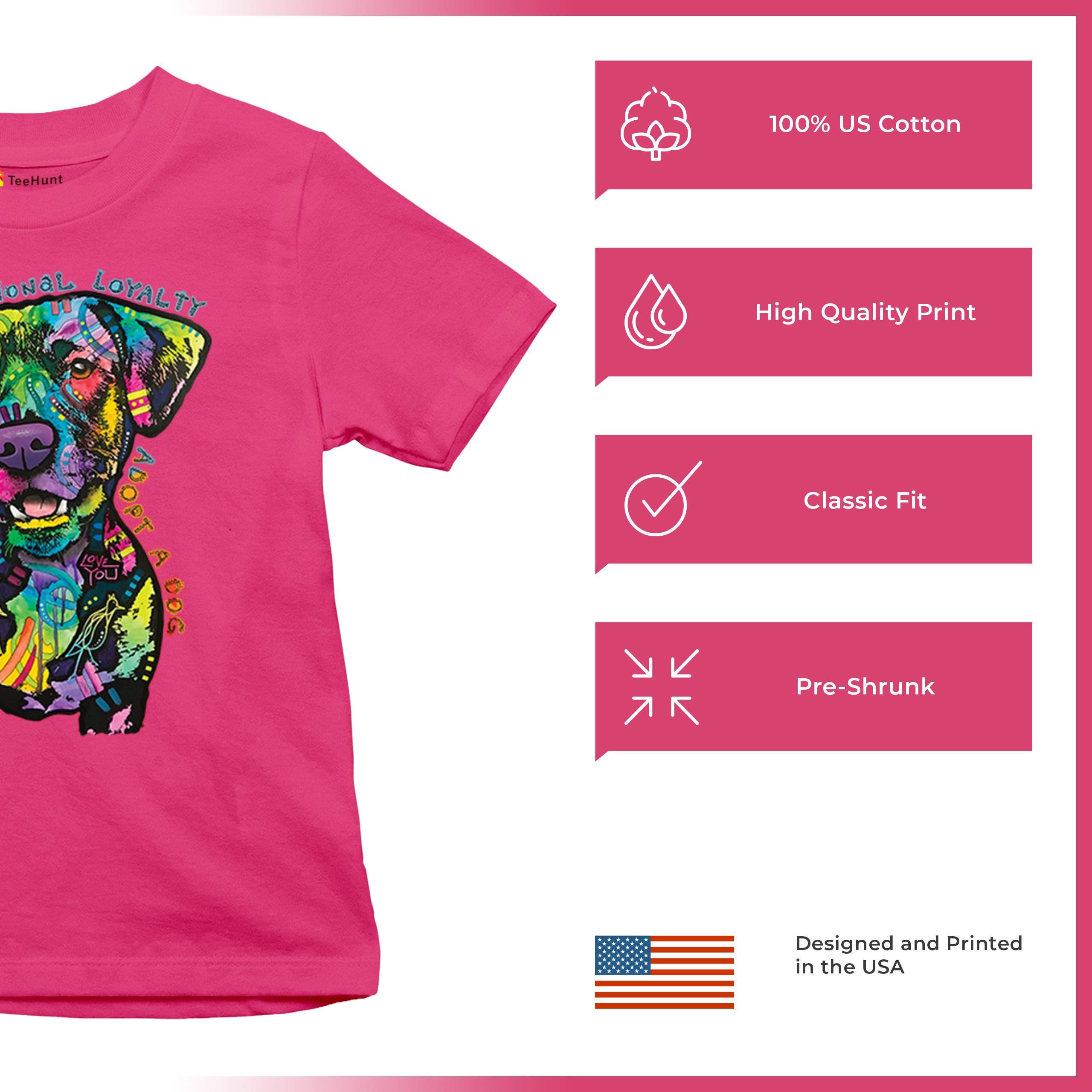 Unconditional Loyalty Youth T-shirt Adopt a Dog Dean Russo Puppy Kids - Picture 49 of 50