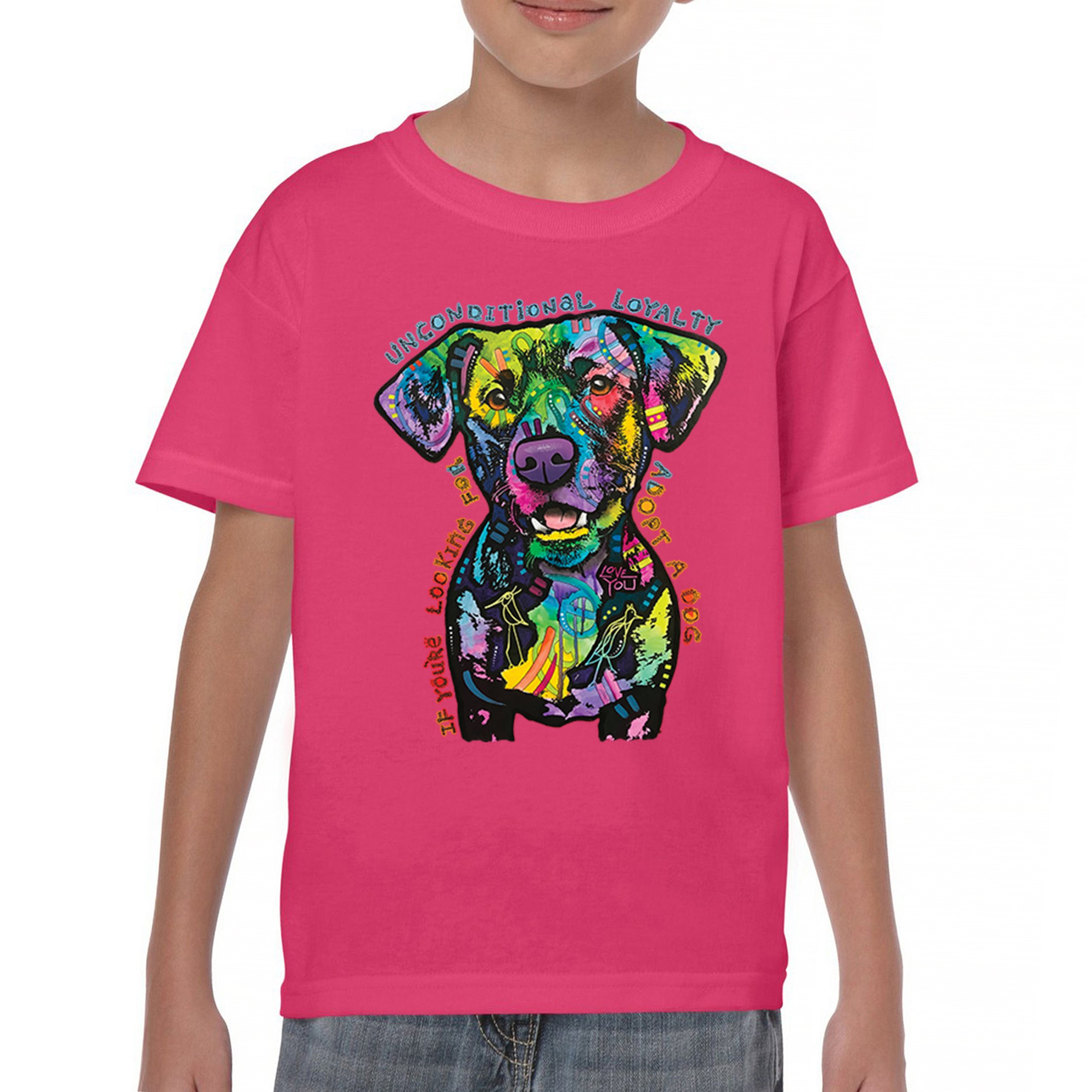 Unconditional Loyalty Youth T-shirt Adopt a Dog Dean Russo Puppy Kids - Picture 44 of 50
