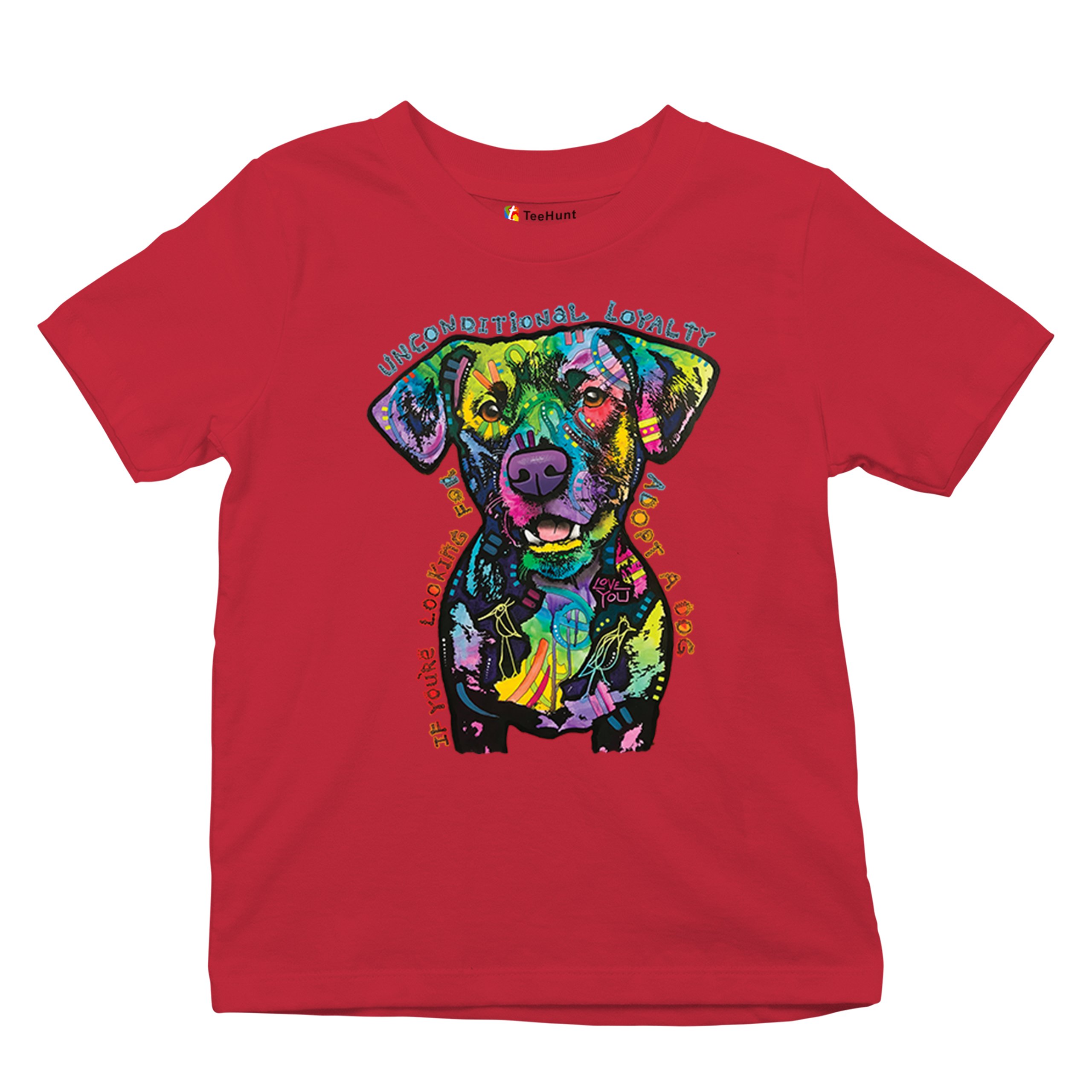 Unconditional Loyalty Youth T-shirt Adopt a Dog Dean Russo Puppy Kids - Picture 20 of 50