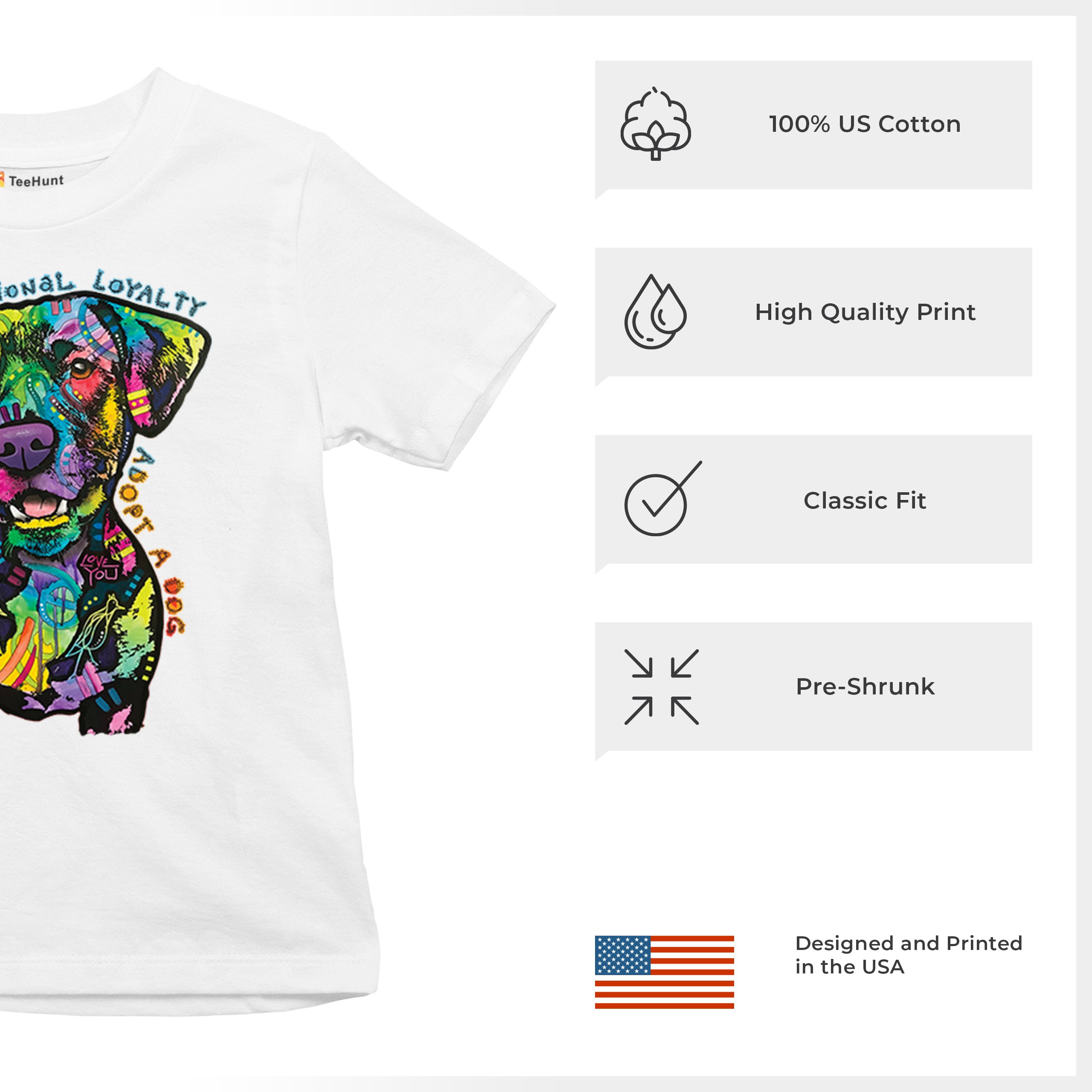Unconditional Loyalty Youth T-shirt Adopt a Dog Dean Russo Puppy Kids - Picture 28 of 50