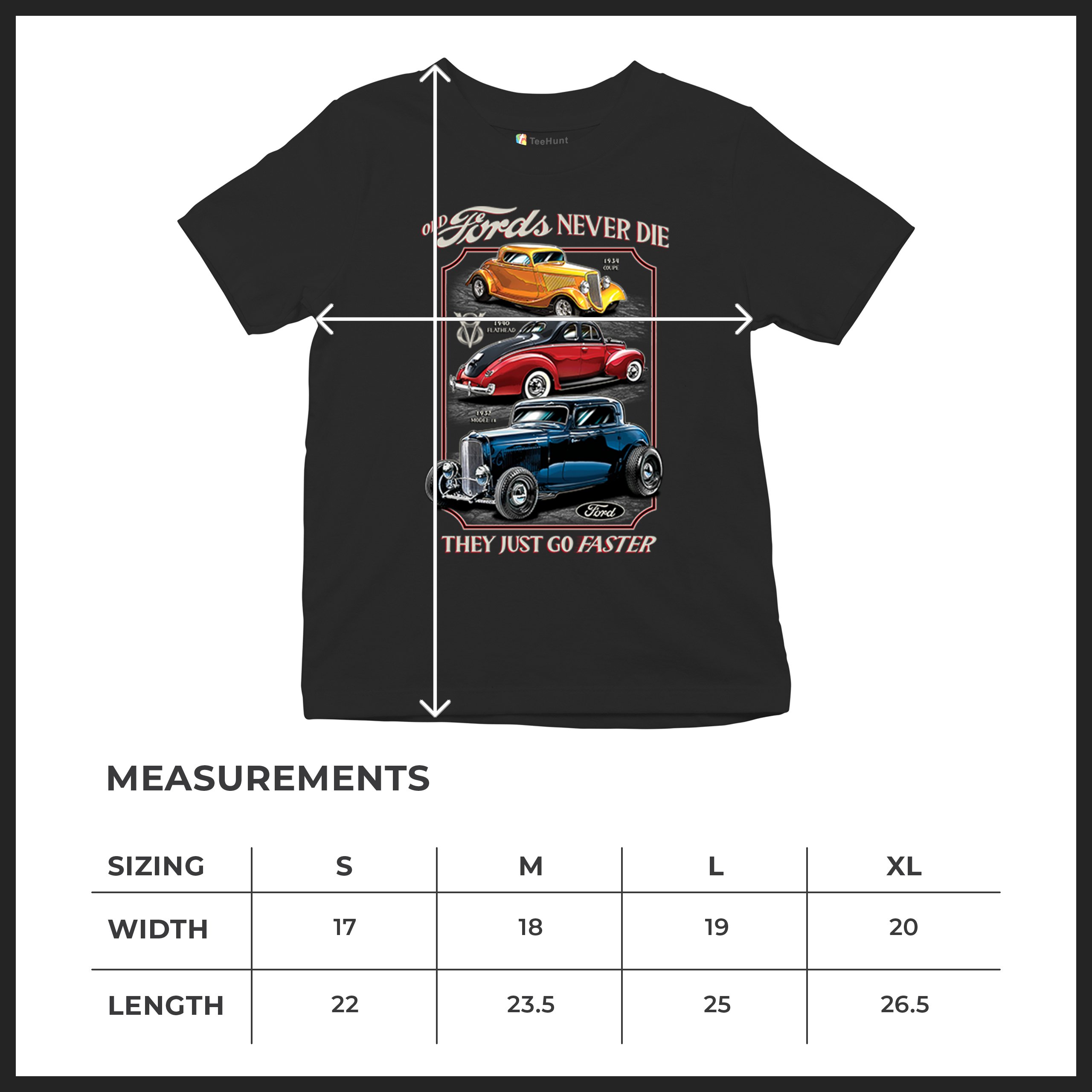 Ford Hot Rod Legends Youth T-shirt 1932 Model B 1934 Coupe 40 Flathead Kids - Picture 8 of 50