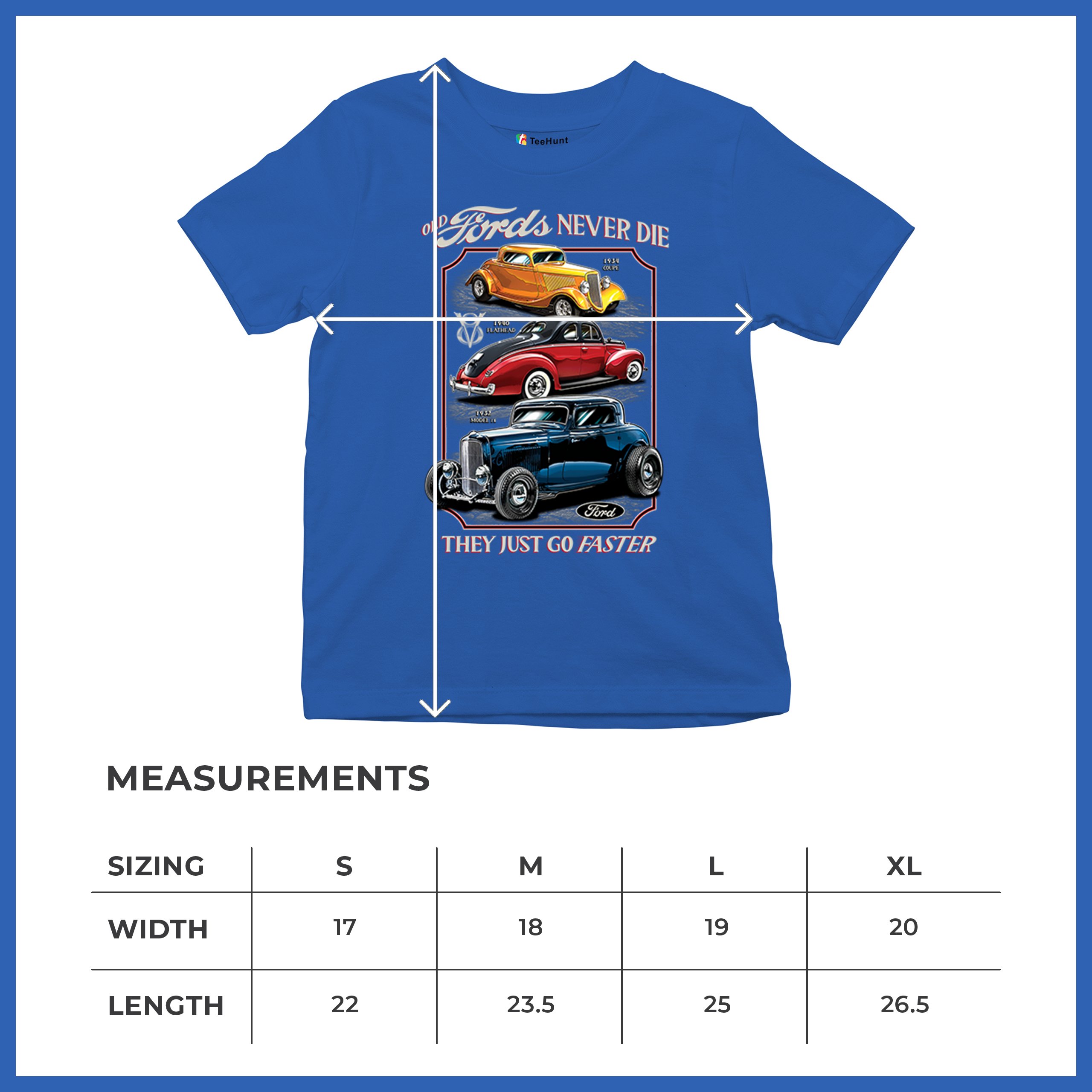 Ford Hot Rod Legends Youth T-shirt 1932 Model B 1934 Coupe 40 Flathead Kids - Picture 43 of 50