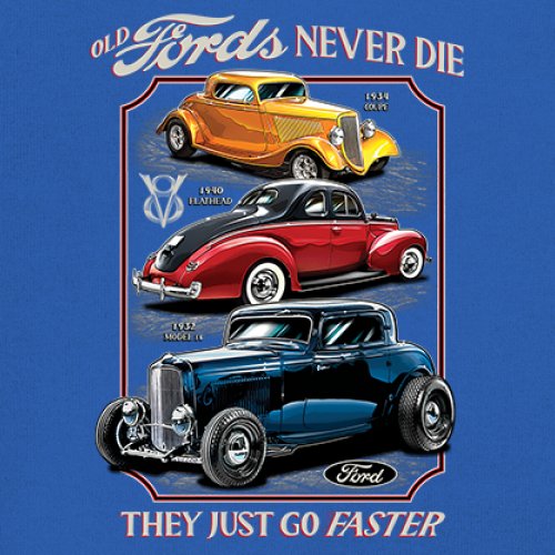 Ford Hot Rod Legends Youth T-shirt 1932 Model B 1934 Coupe 40 Flathead Kids - Picture 39 of 50