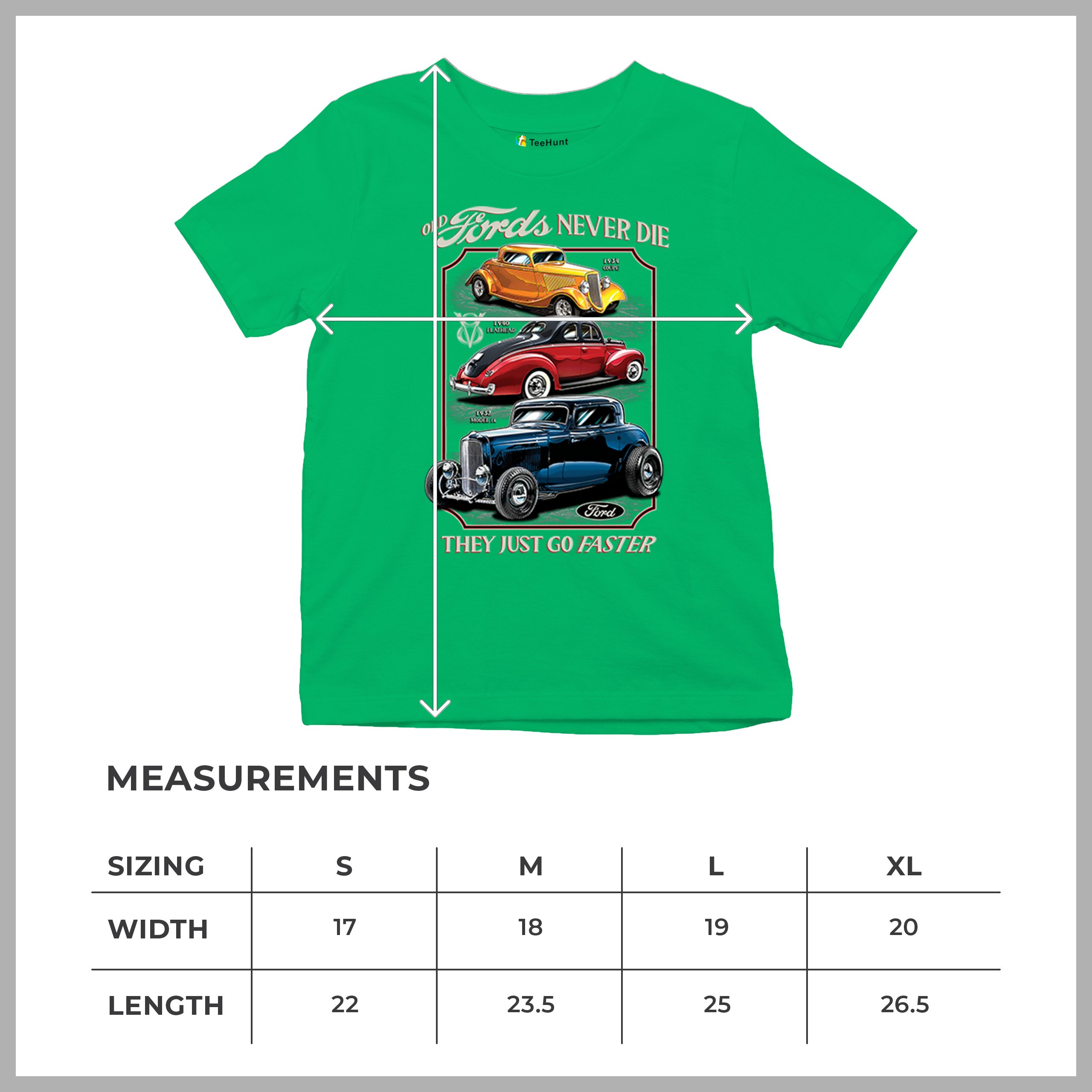 Ford Hot Rod Legends Youth T-shirt 1932 Model B 1934 Coupe 40 Flathead Kids - Picture 36 of 50