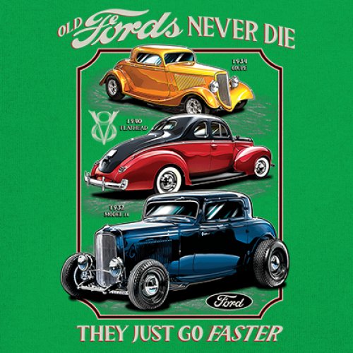 Ford Hot Rod Legends Youth T-shirt 1932 Model B 1934 Coupe 40 Flathead Kids - Picture 32 of 50