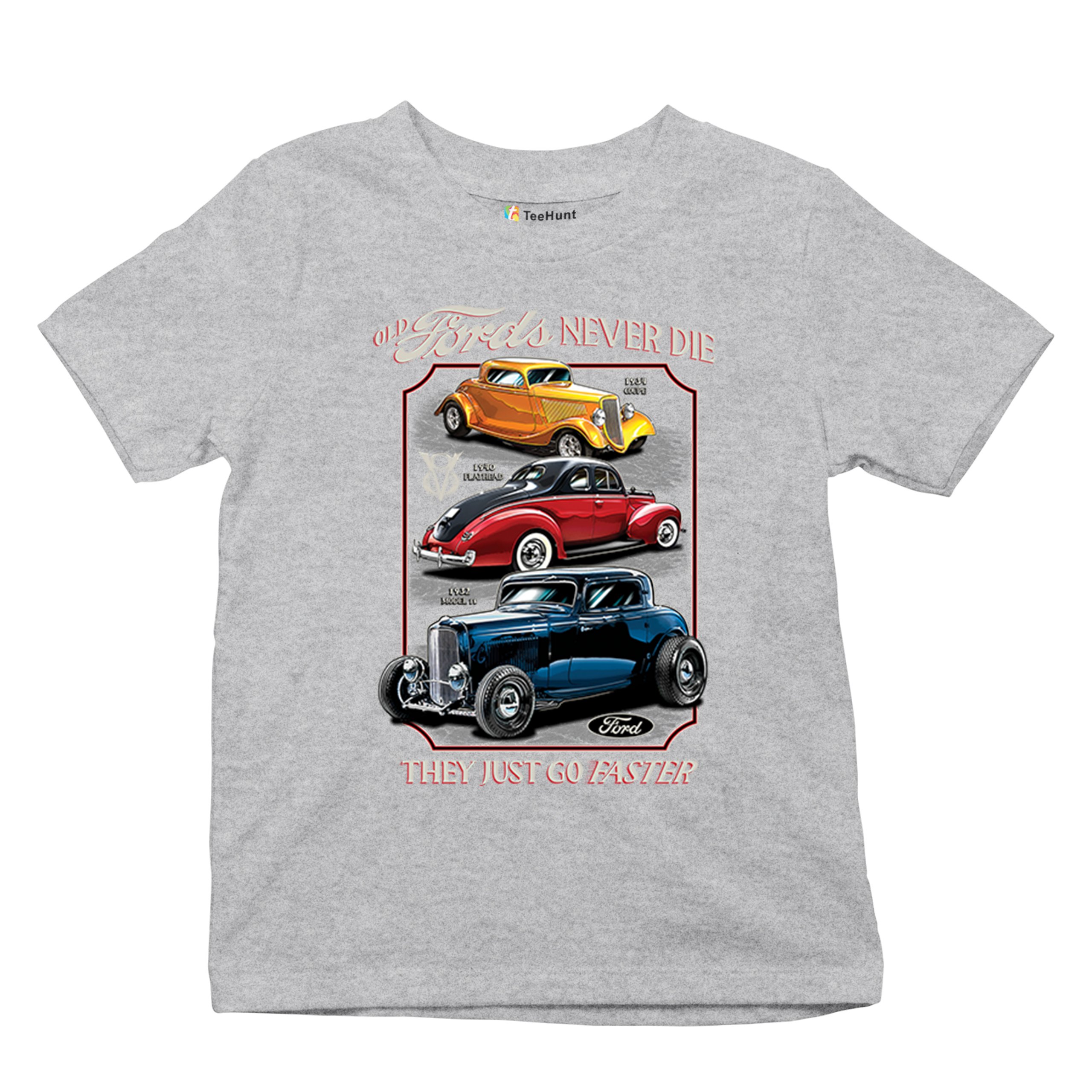 Ford Hot Rod Legends Youth T-shirt 1932 Model B 1934 Coupe 40 Flathead Kids - Picture 13 of 50