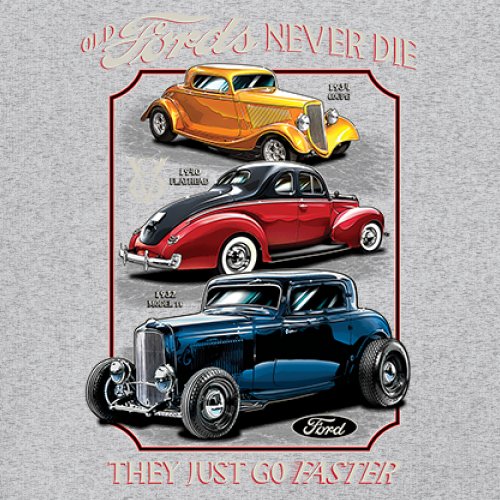 Ford Hot Rod Legends Youth T-shirt 1932 Model B 1934 Coupe 40 Flathead Kids - Picture 11 of 50