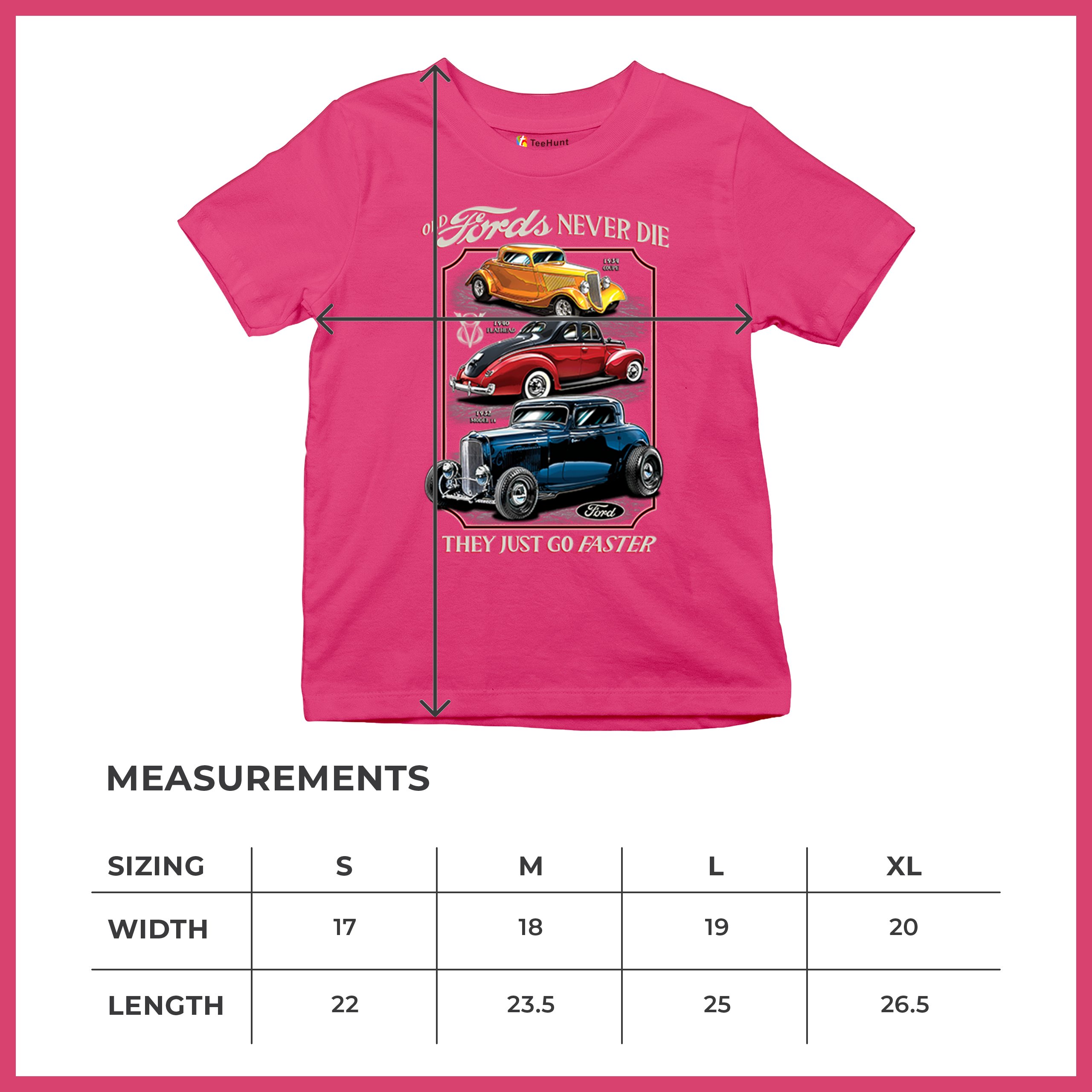 Ford Hot Rod Legends Youth T-shirt 1932 Model B 1934 Coupe 40 Flathead Kids - Picture 50 of 50