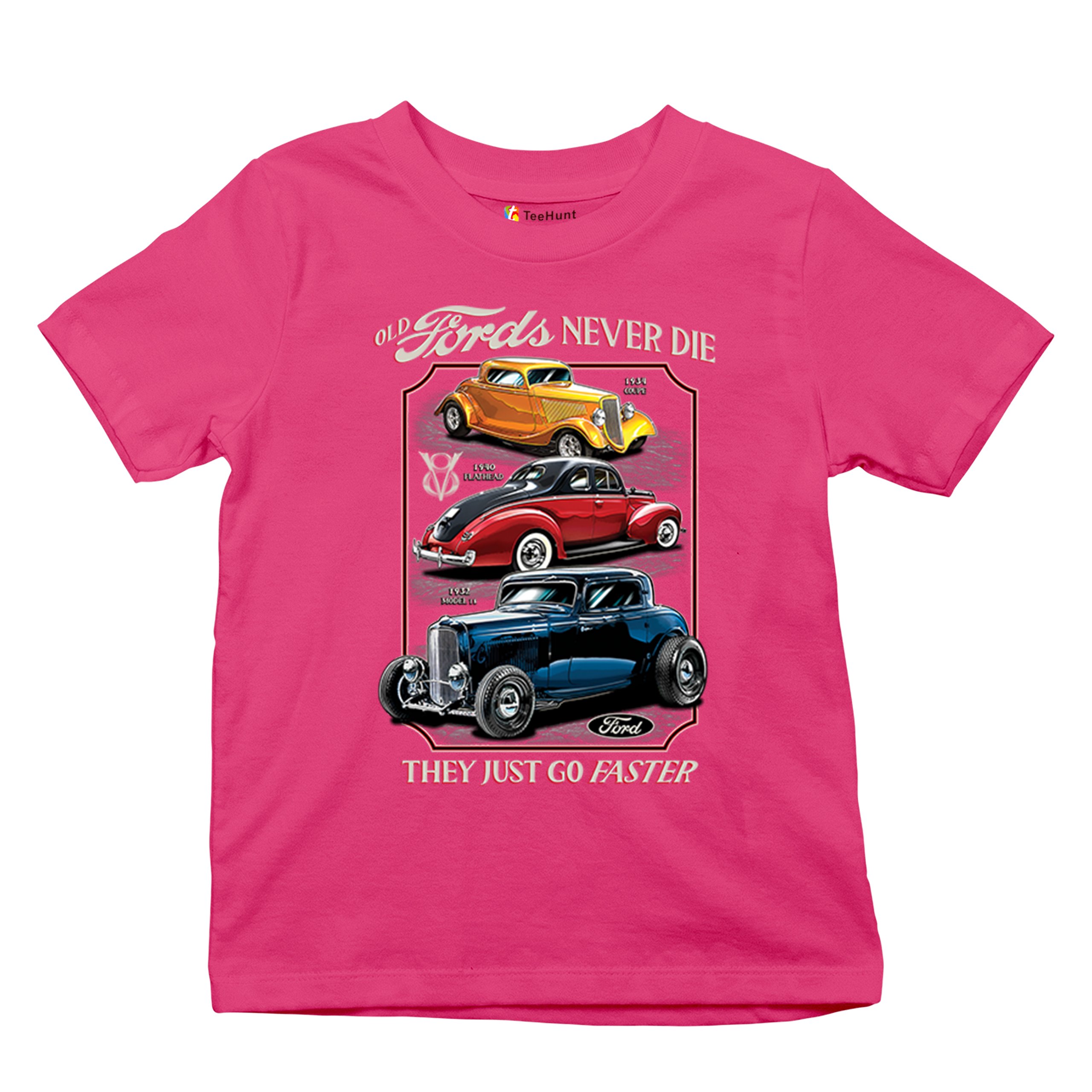 Ford Hot Rod Legends Youth T-shirt 1932 Model B 1934 Coupe 40 Flathead Kids - Picture 48 of 50