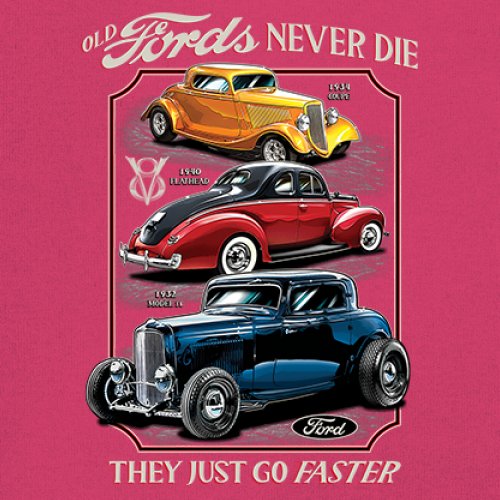 Ford Hot Rod Legends Youth T-shirt 1932 Model B 1934 Coupe 40 Flathead Kids - Picture 46 of 50