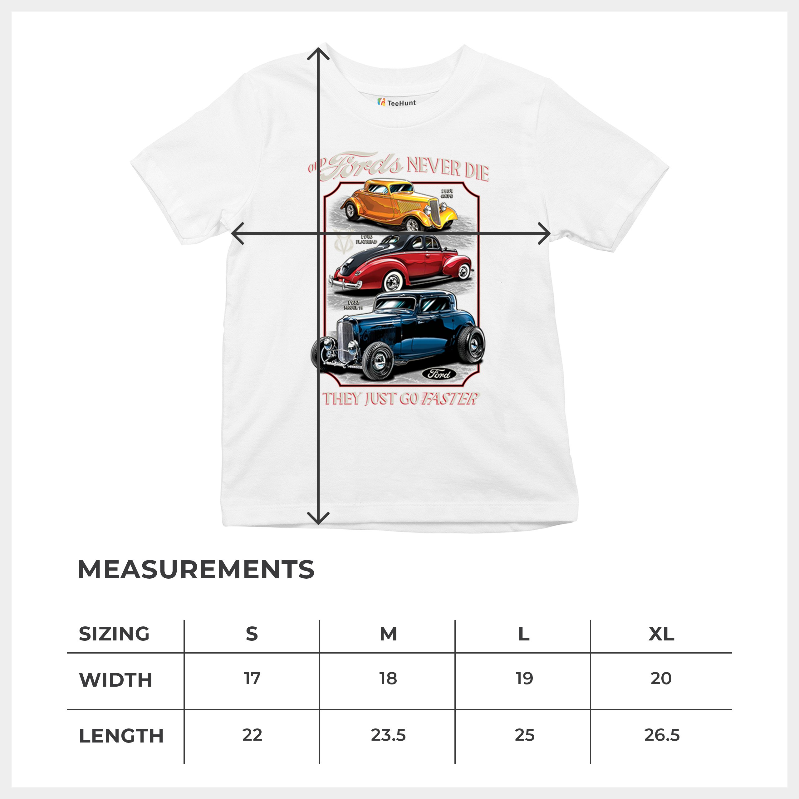 Ford Hot Rod Legends Youth T-shirt 1932 Model B 1934 Coupe 40 Flathead Kids - Picture 29 of 50