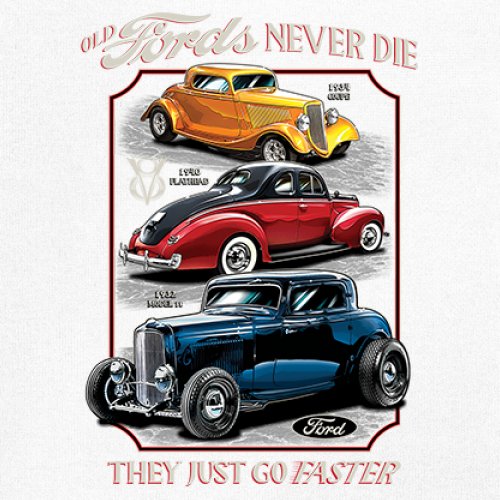 Ford Hot Rod Legends Youth T-shirt 1932 Model B 1934 Coupe 40 Flathead Kids - Picture 25 of 50