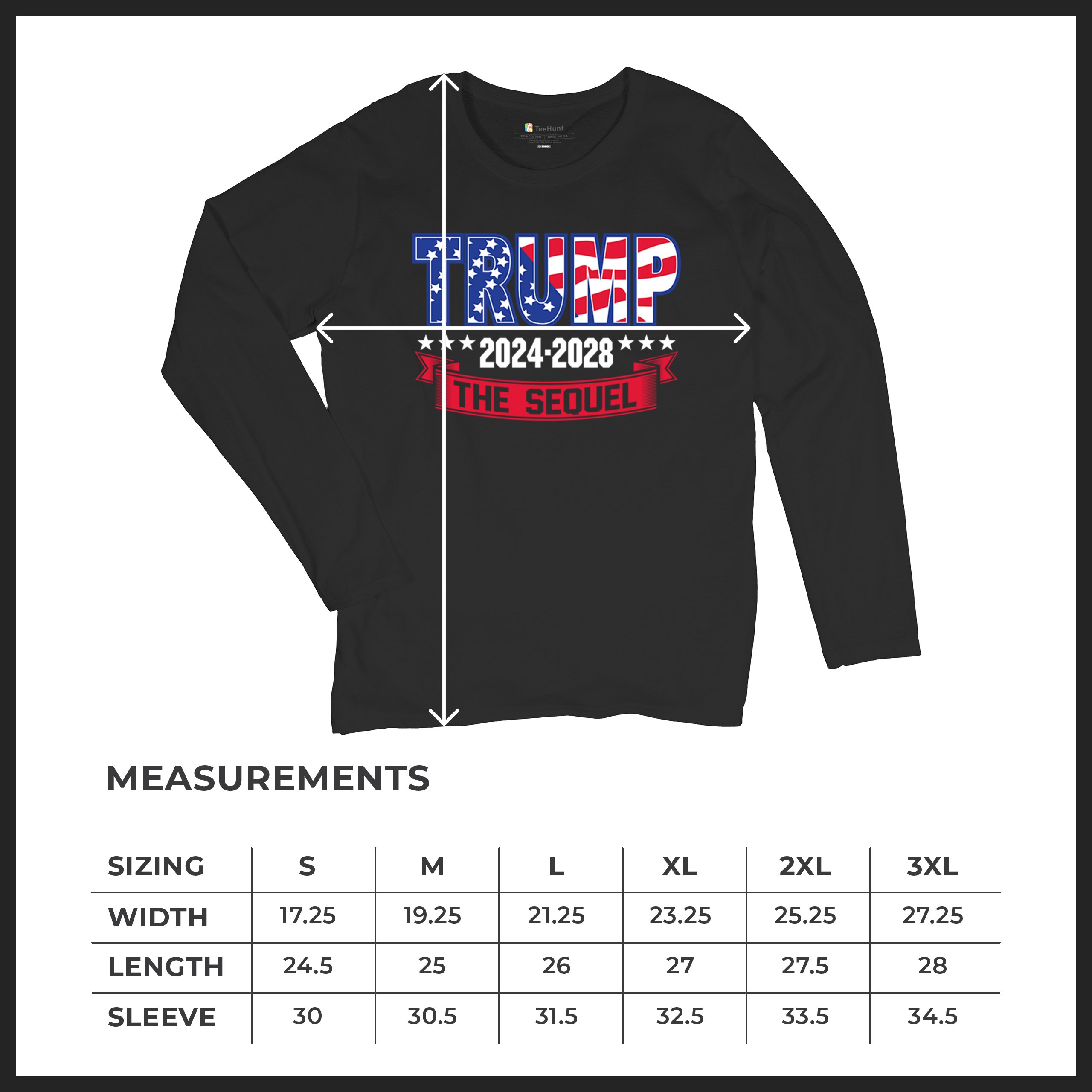 Trump 2024-2028 The Sequel Women's Long Sleeve T-shirt 47 President Vance MAGA