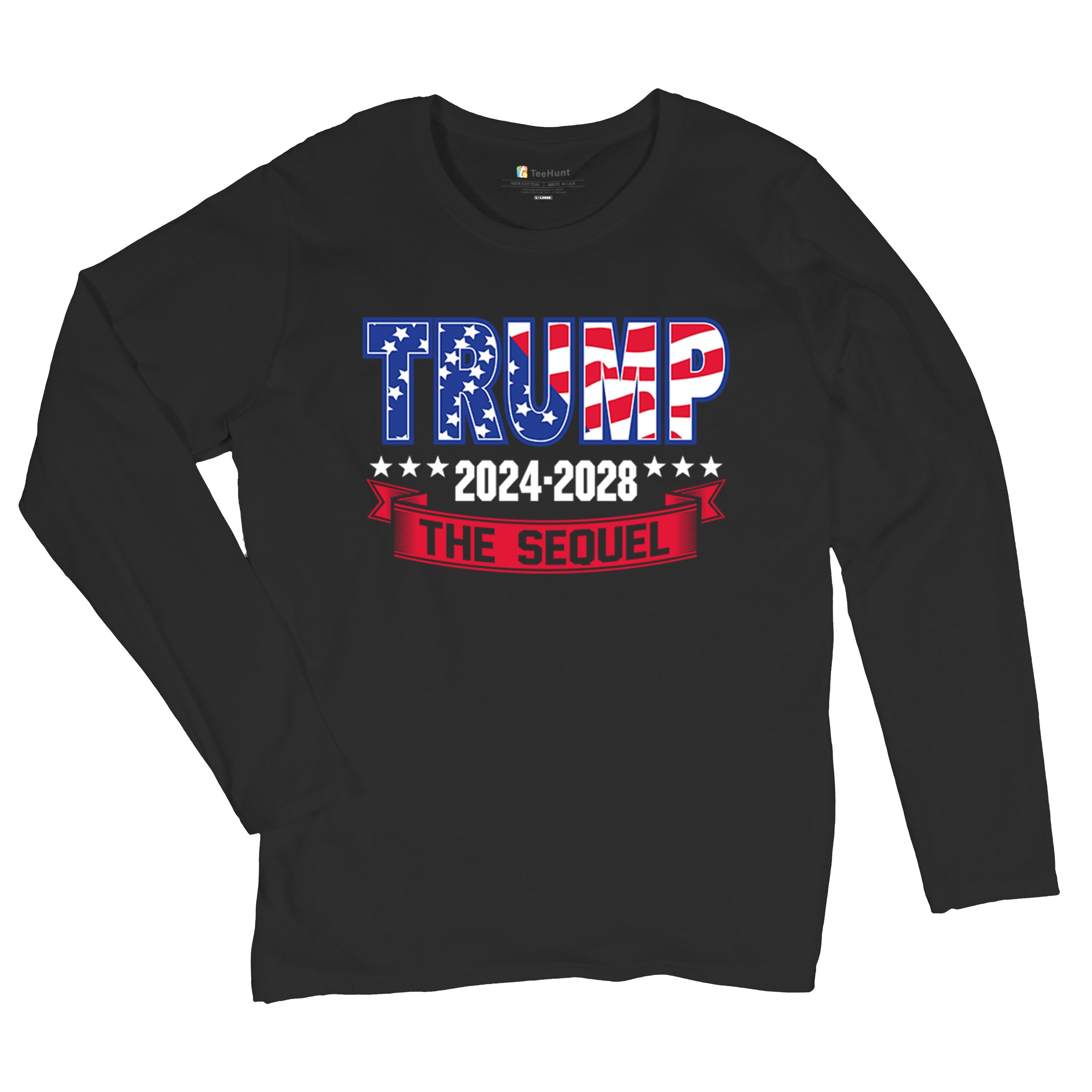 Trump 2024-2028 The Sequel Women's Long Sleeve T-shirt 47 President Vance MAGA