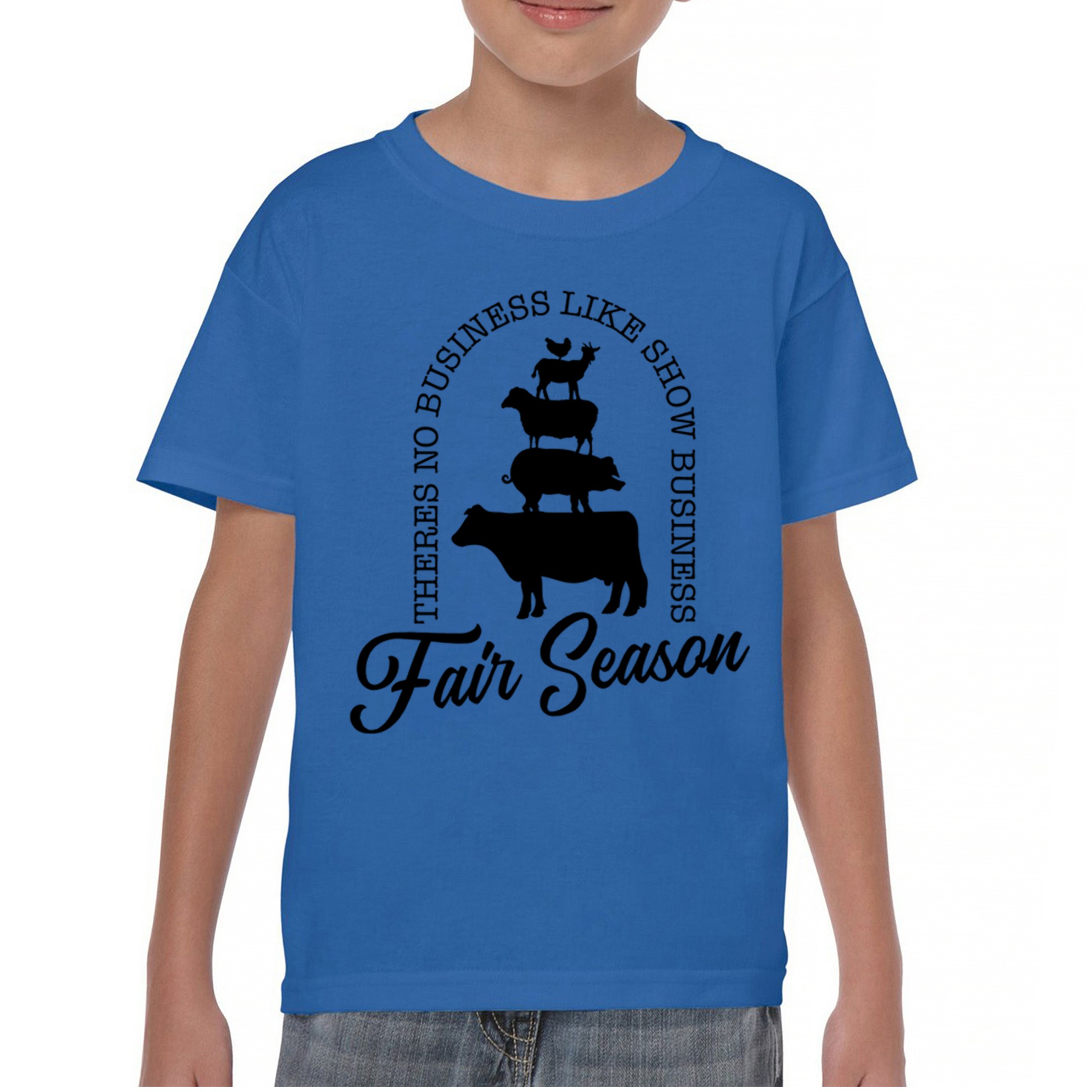 Fair Season Youth T-shirt Country Farm Life Farmer Pride Agricultural 4-H Kids - Picture 30 of 43