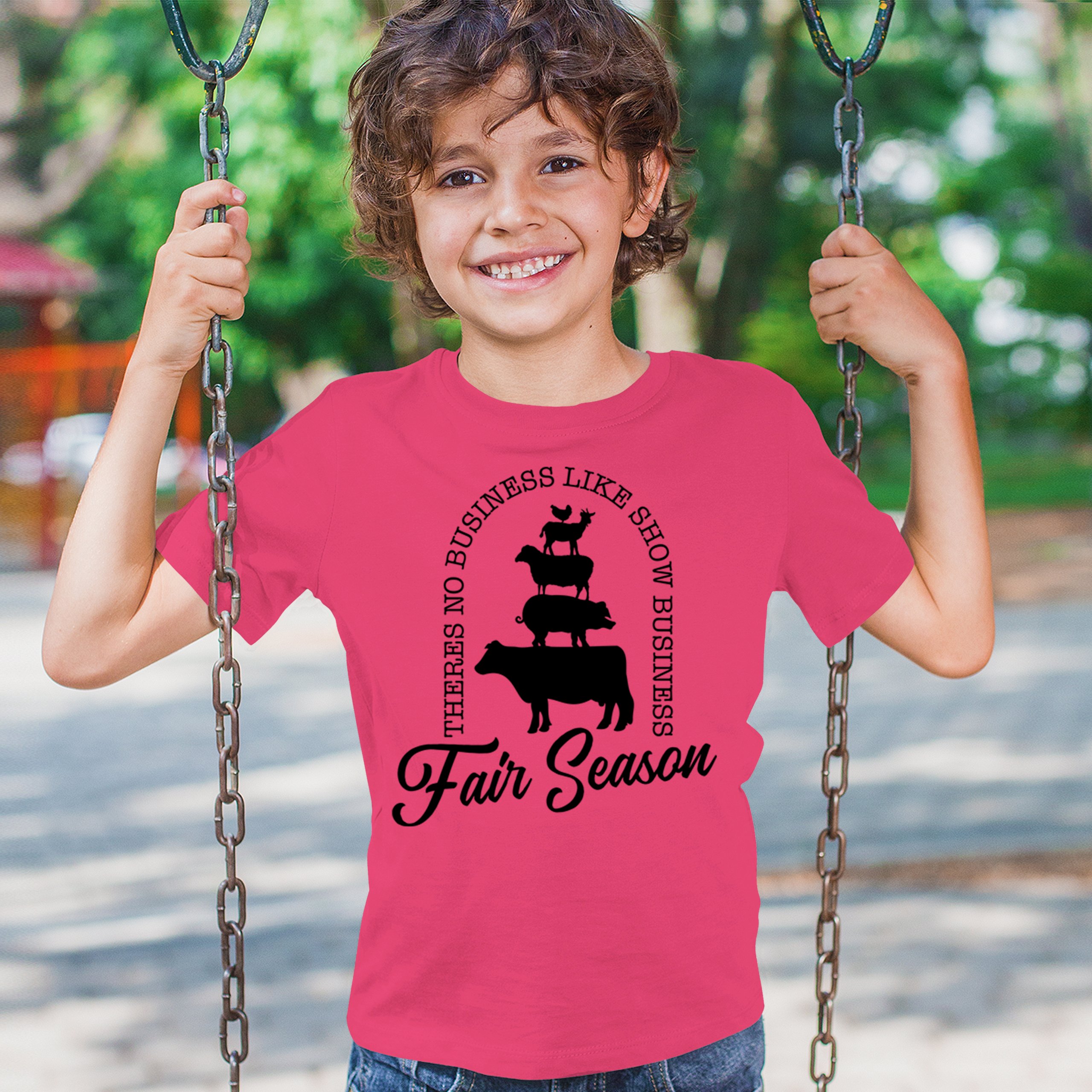Fair Season Youth T-shirt Country Farm Life Farmer Pride Agricultural 4-H Kids - Picture 40 of 43
