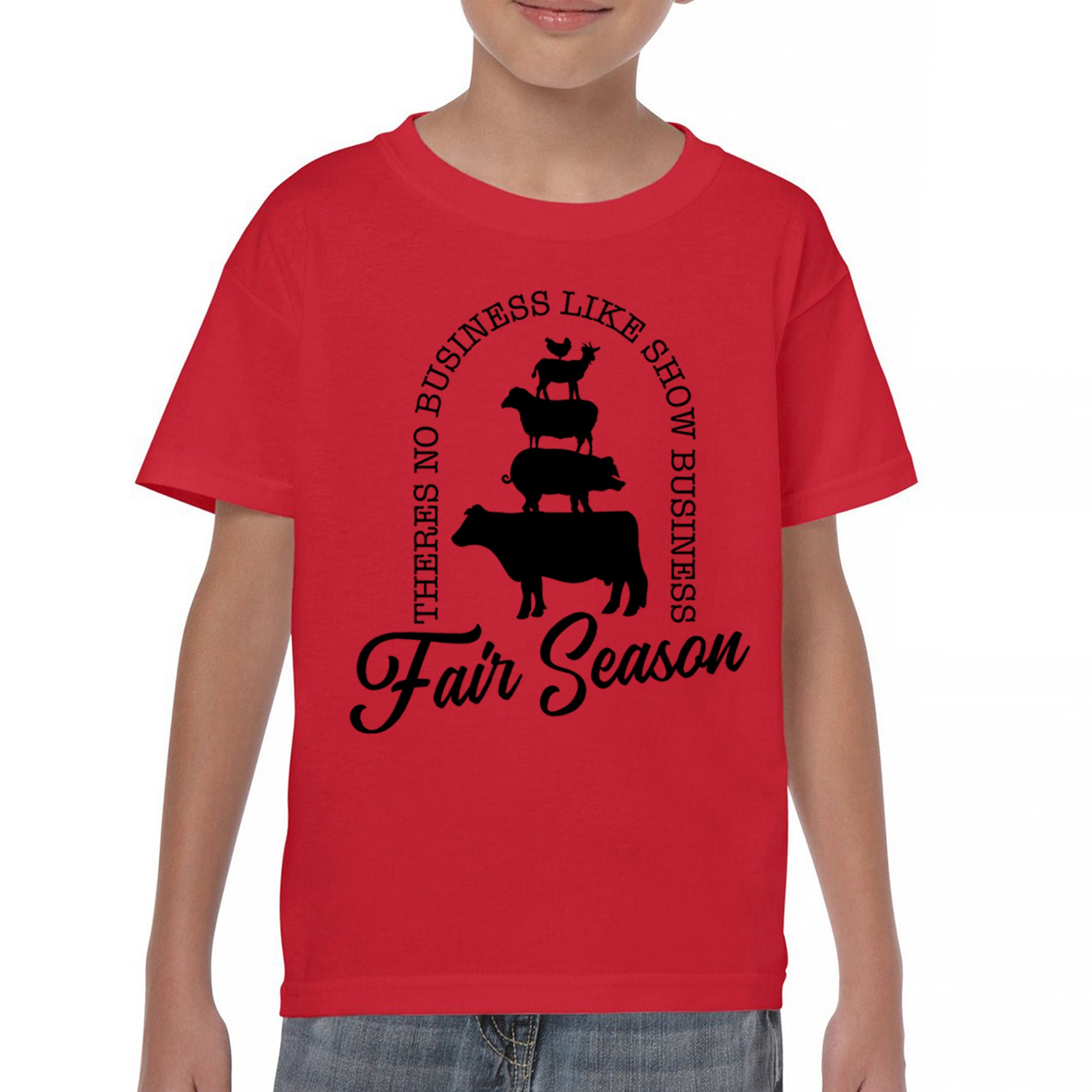 Fair Season Youth T-shirt Country Farm Life Farmer Pride Agricultural 4-H Kids - Picture 16 of 43