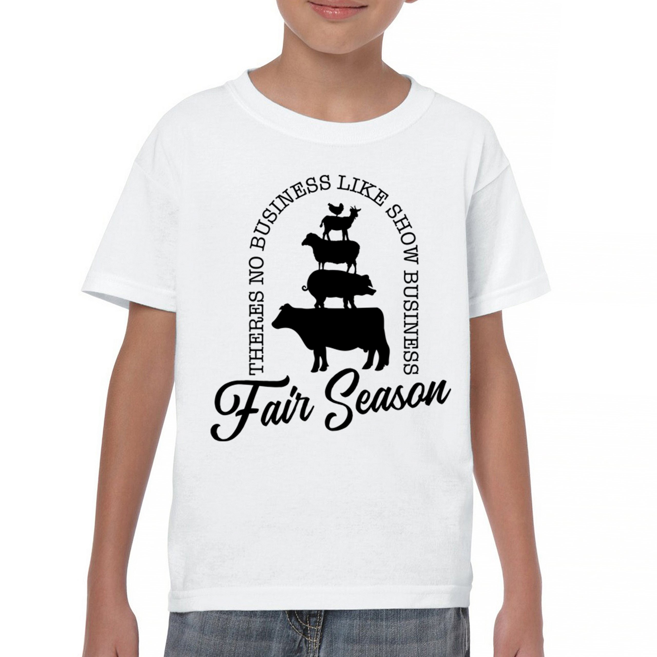 Fair Season Youth T-shirt Country Farm Life Farmer Pride Agricultural 4-H Kids - Picture 2 of 43