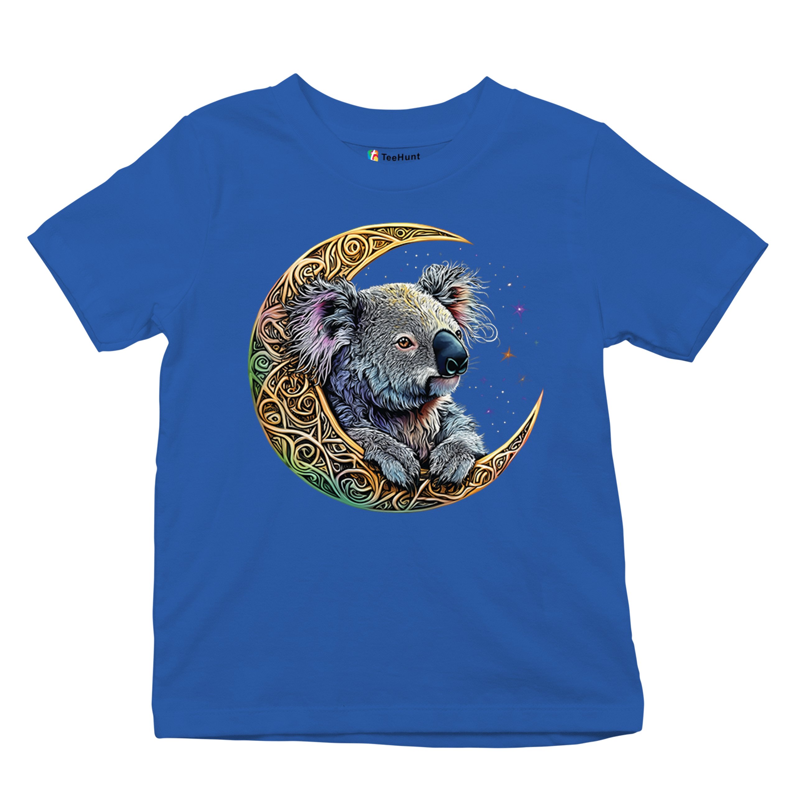 Celtic Moon Koala Youth T-shirt Spiritual Lunar Forest Animal Wildlife Kids - Picture 41 of 50