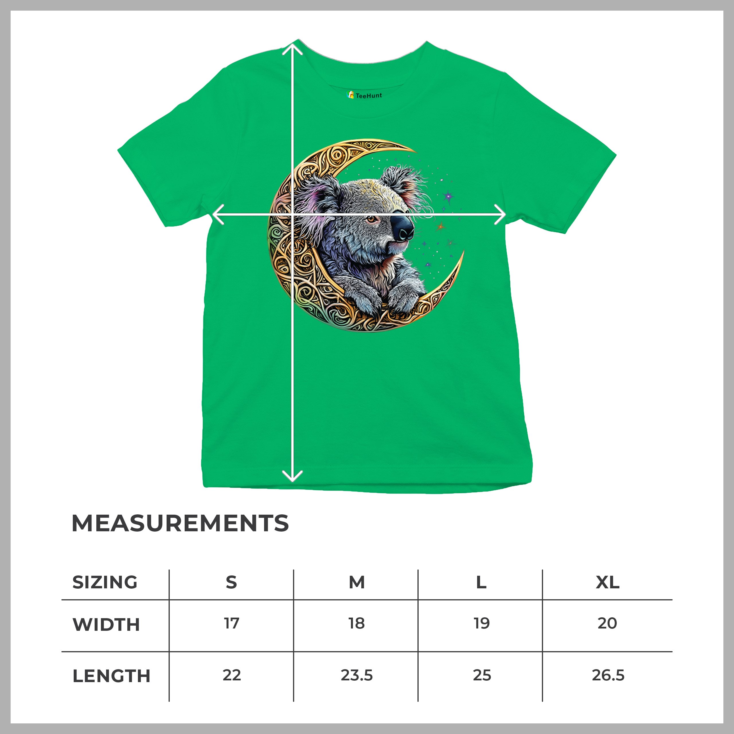 Celtic Moon Koala Youth T-shirt Spiritual Lunar Forest Animal Wildlife Kids - Picture 36 of 50