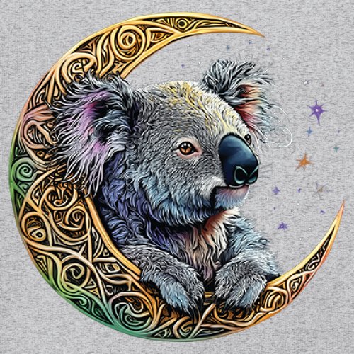 Celtic Moon Koala Youth T-shirt Spiritual Lunar Forest Animal Wildlife Kids - Picture 11 of 50