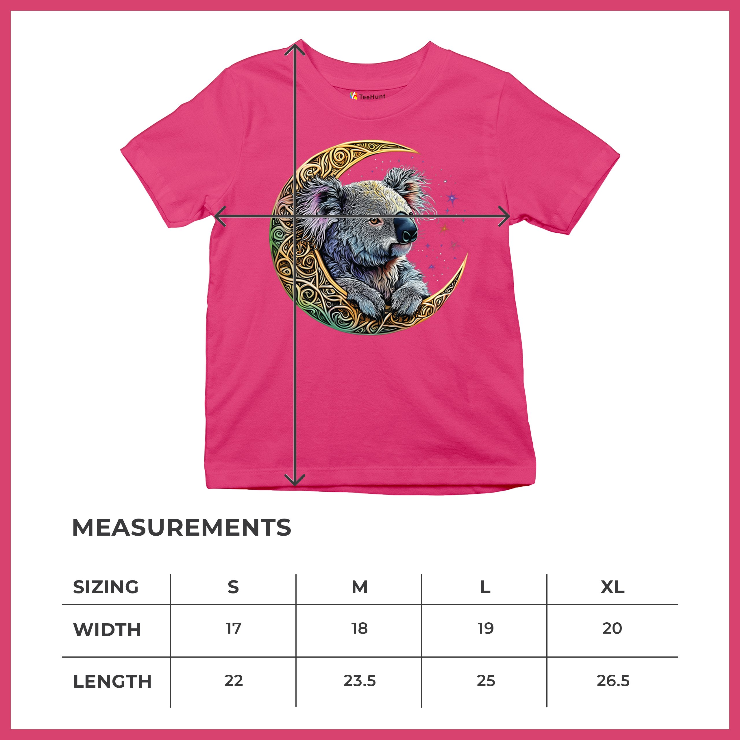 Celtic Moon Koala Youth T-shirt Spiritual Lunar Forest Animal Wildlife Kids - Picture 50 of 50