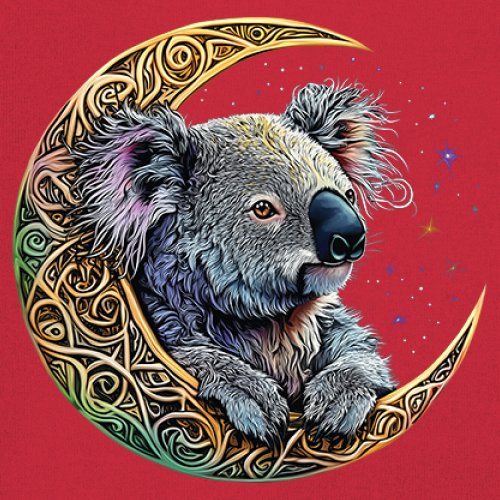 Celtic Moon Koala Youth T-shirt Spiritual Lunar Forest Animal Wildlife Kids - Picture 18 of 50